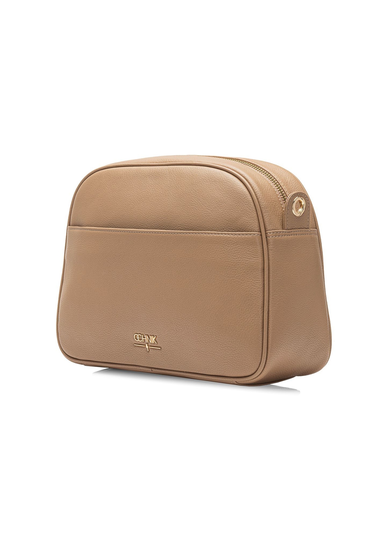 Beige leather women's shoulder bag TORES-0806D-81(W25)-02