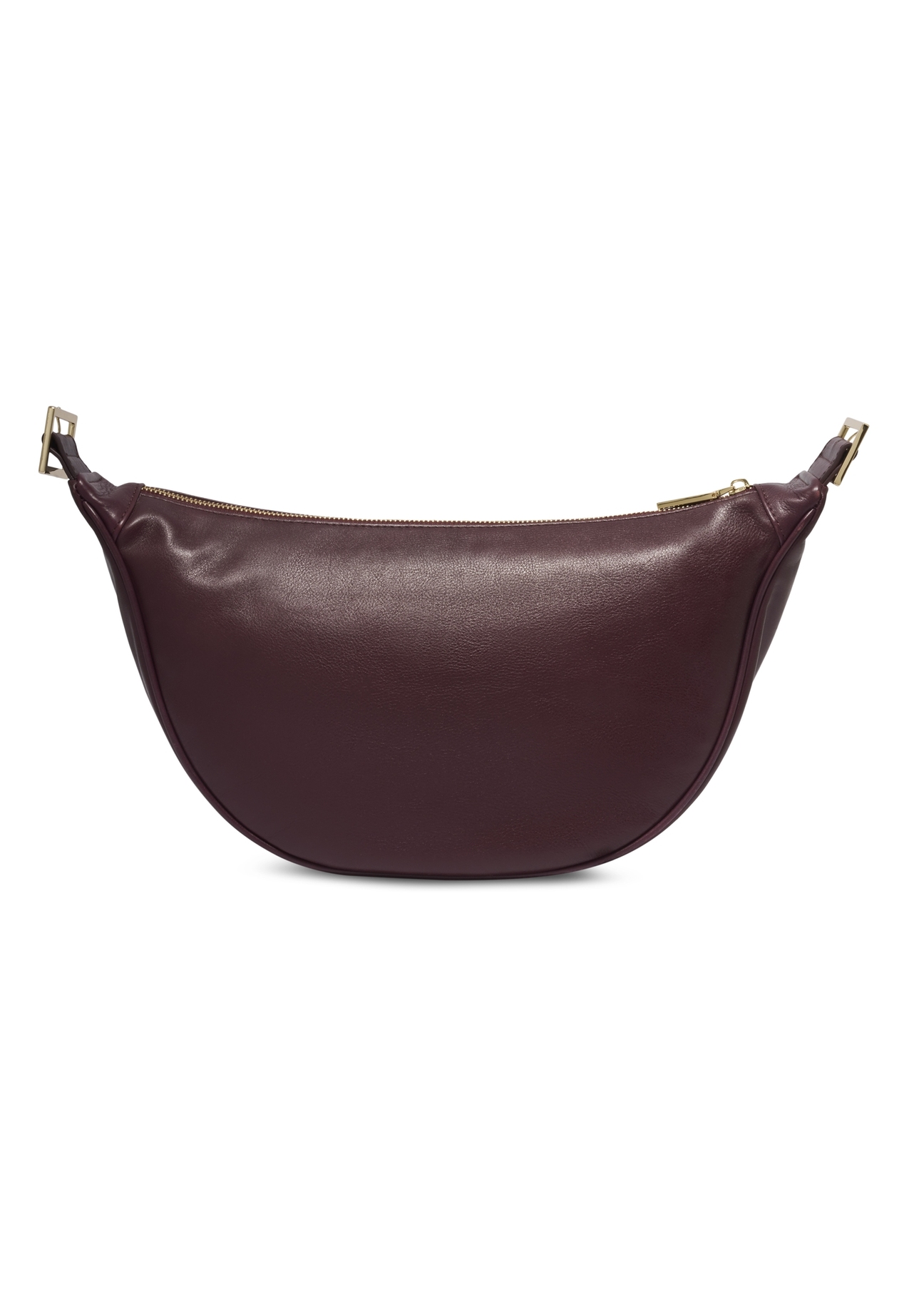 Burgundy semi-circular women's handbag TORES-1350-4D(Z26). Back view on white background.