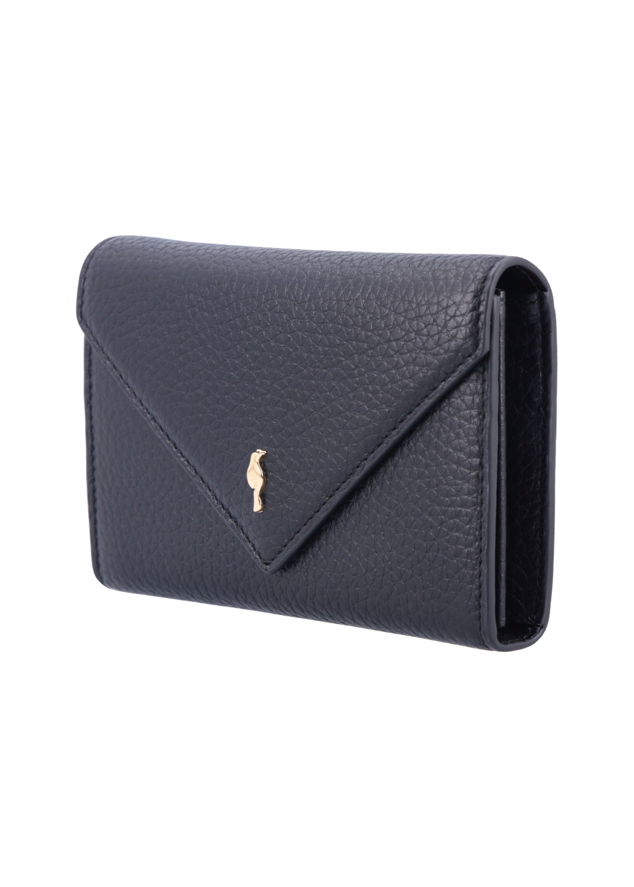 Large black leather women's wallet PORES-1016-9I(Z26), diagonal product view on a white background.