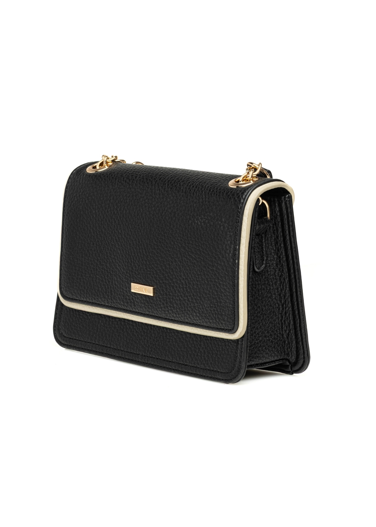Small black women's handbag TOREC-1015-9J(W26), diagonal product view on a white background.