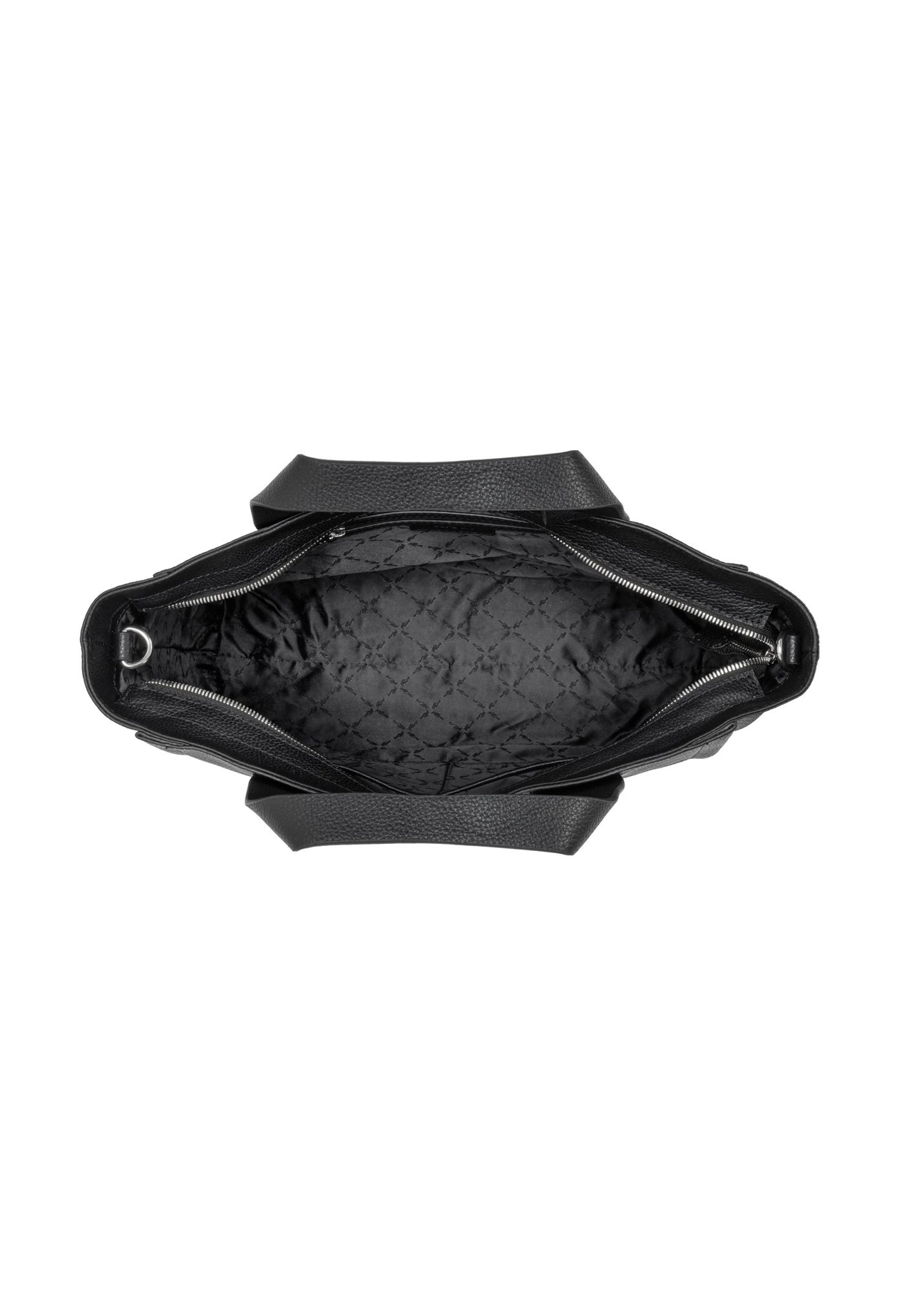Black leather shopper bag TORES-0993-99(W24)-06