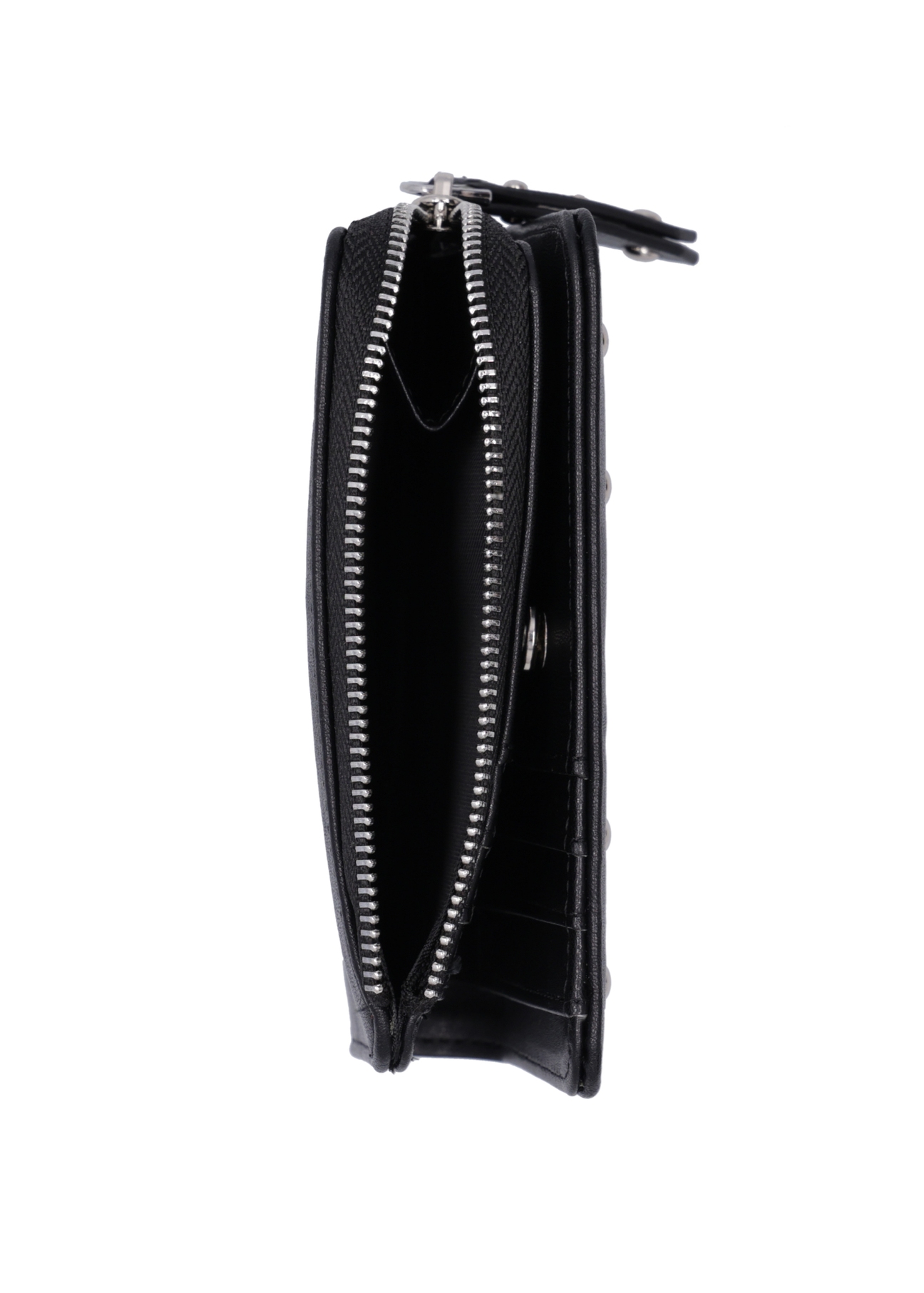 Black small women's wallet POREC-0445-99(Z26) - product view from above, on white background.