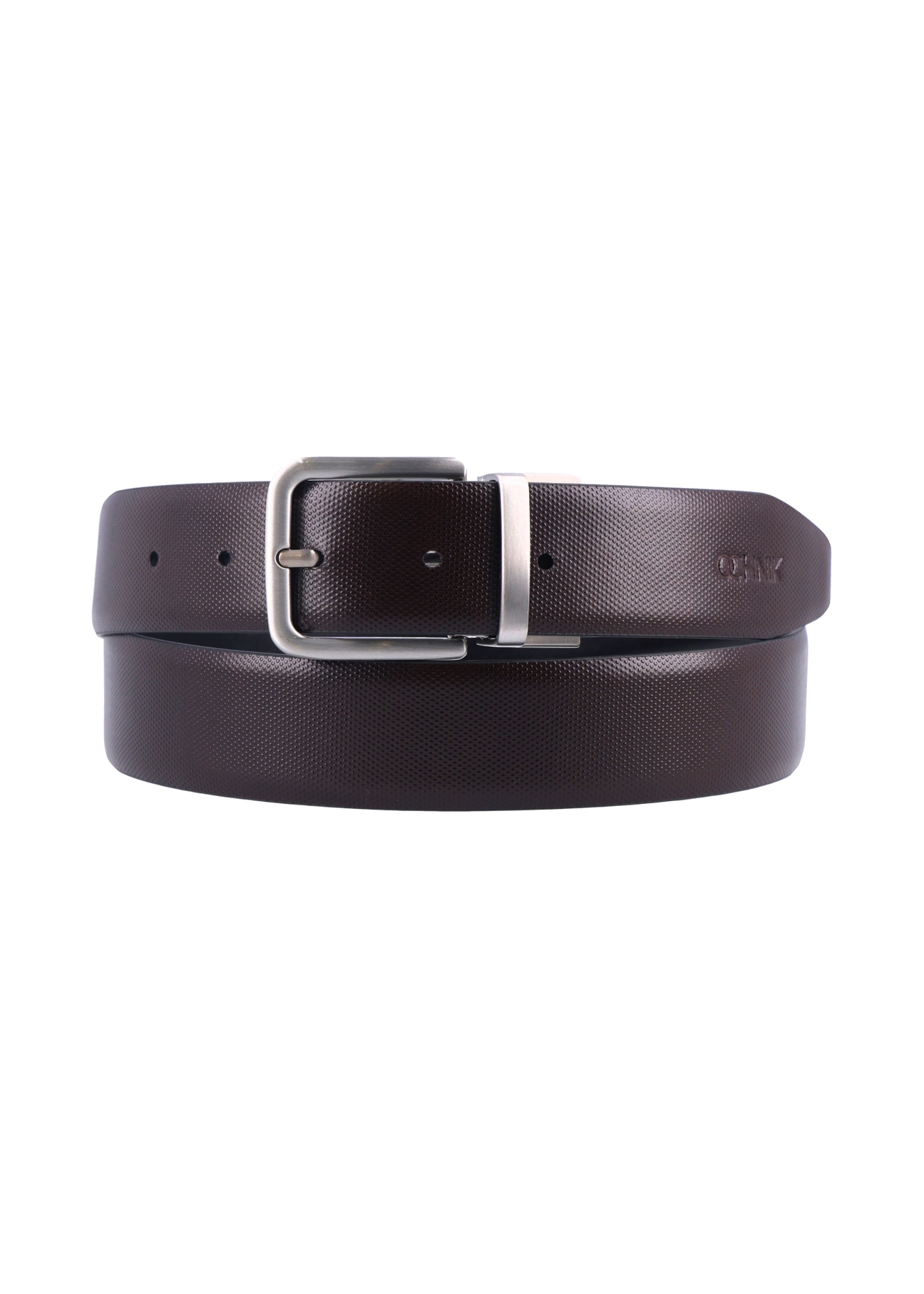 PASMS-0285-9J(Z26) men's double-sided leather belt, front product view on white background.