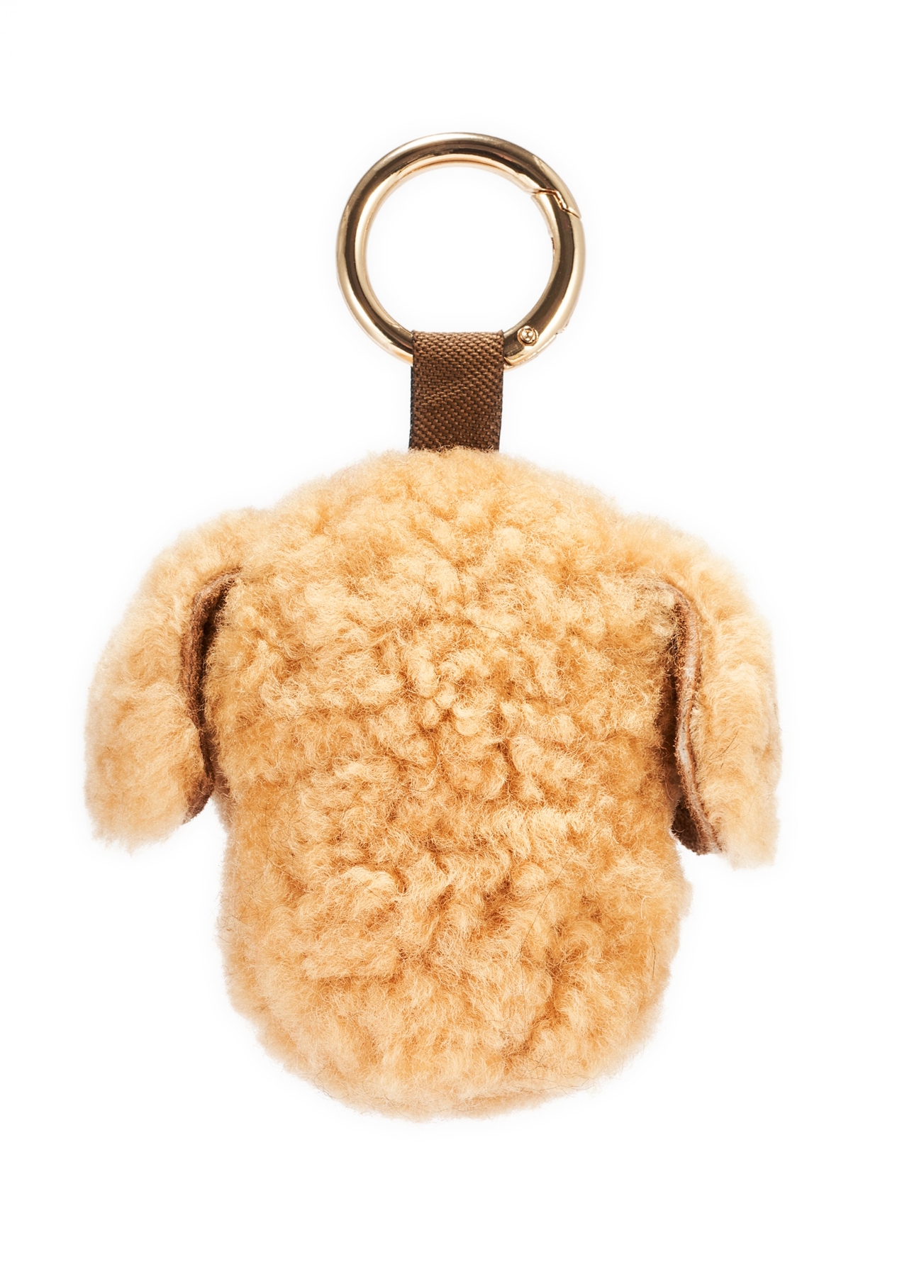 Brown dog-shaped keychain BRELOK-210A-81(Z25), product back view on white background.