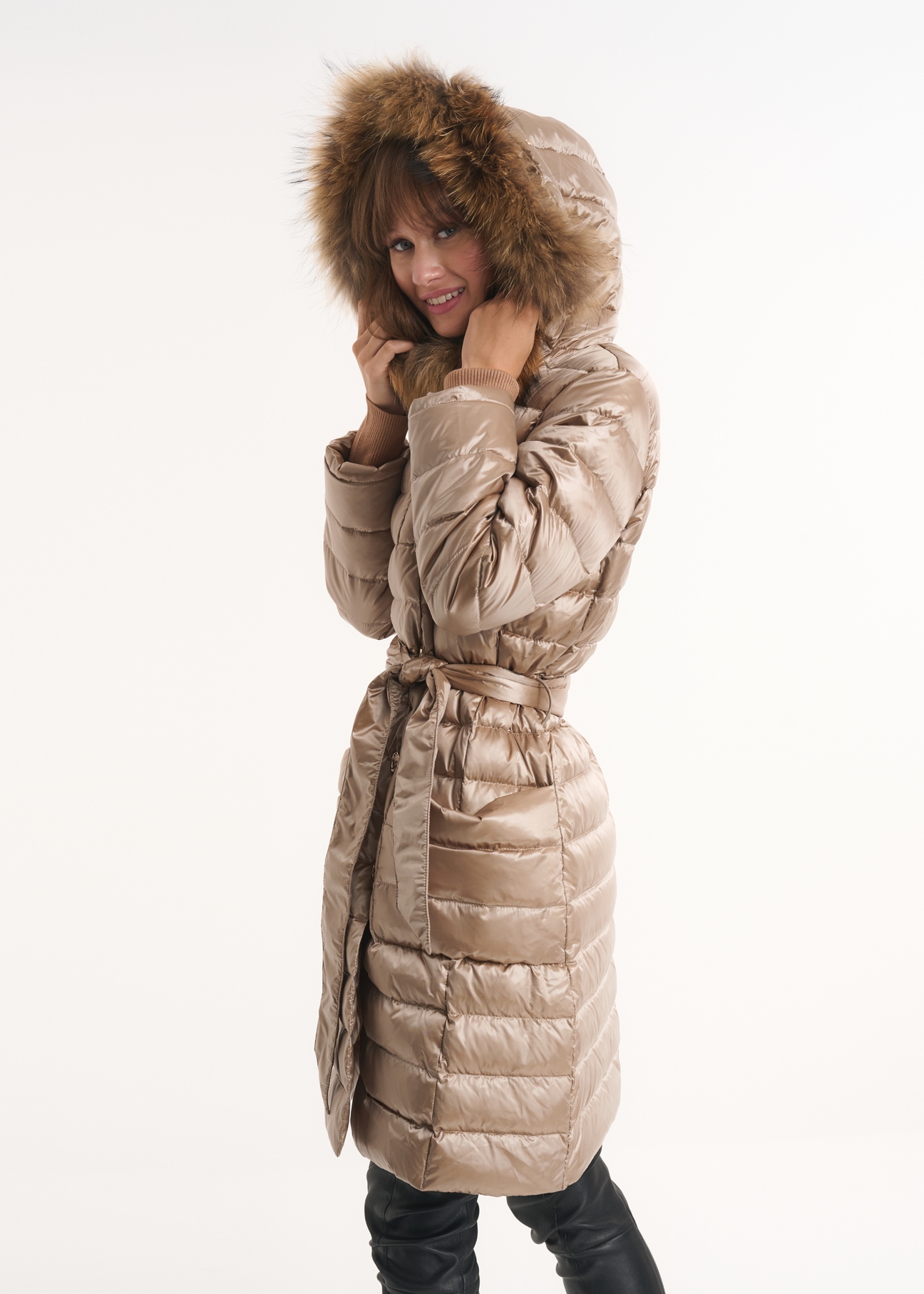 Women's down jacket with an envelope cut KURDT-0131-81(Z19)-03