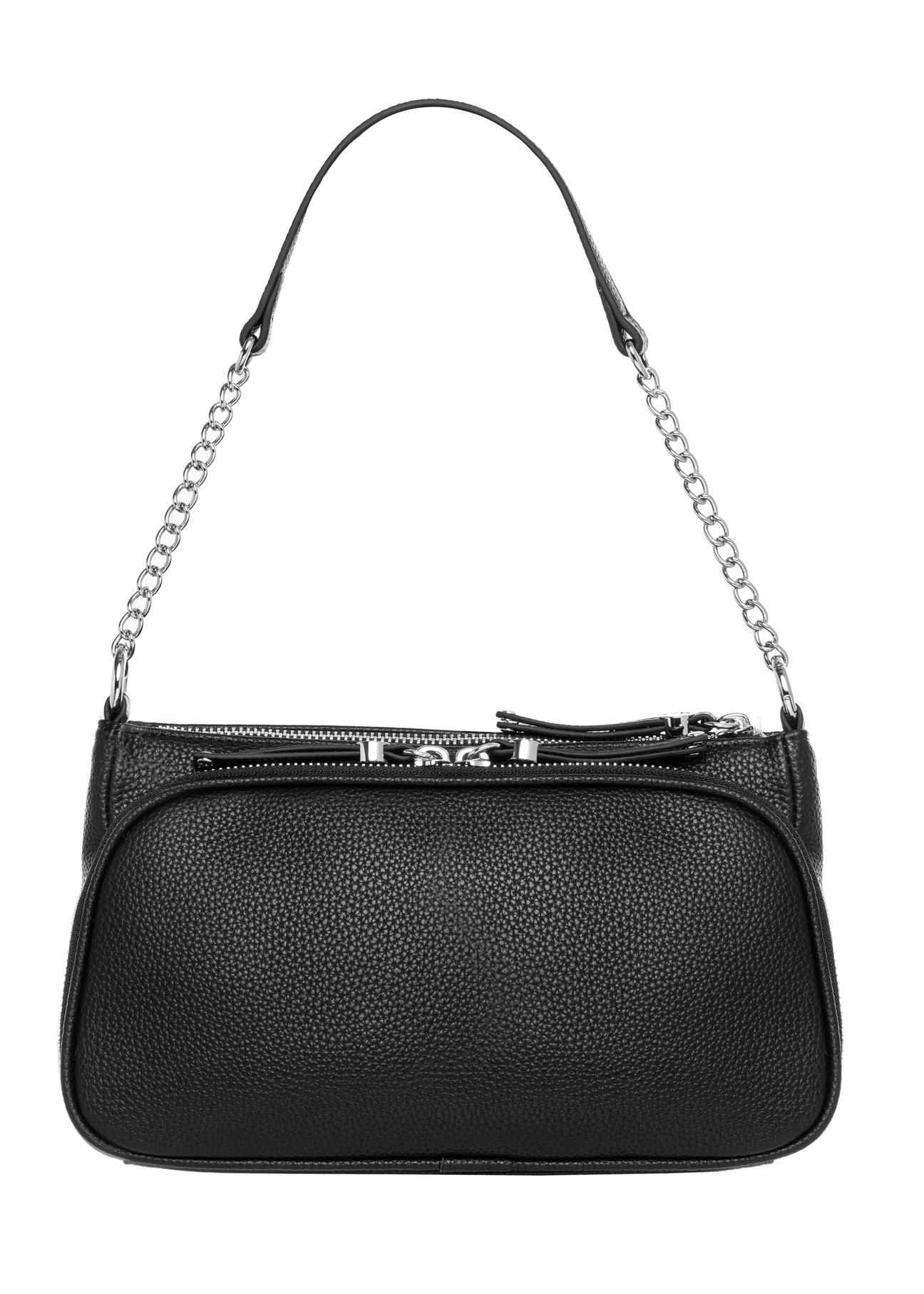 Women's handbag in black TOREC-1284-9I(Z26), product view from the back on a white background.