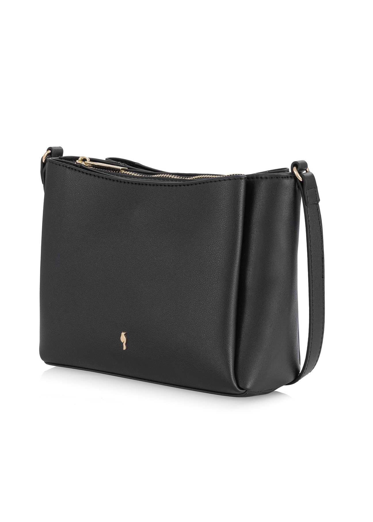 Small black imitation leather handbag TOREC-0914-99(W24)-02