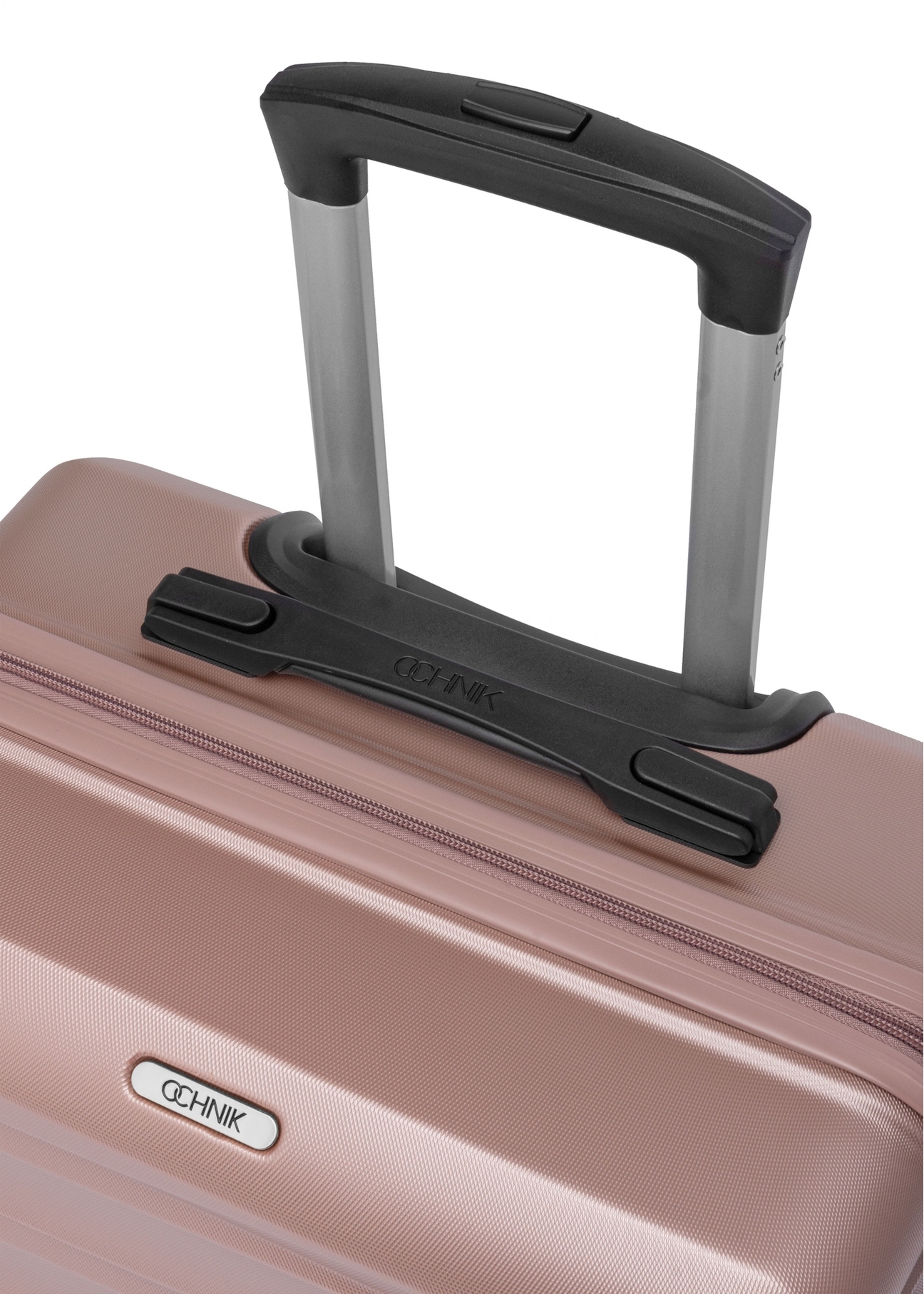 Medium suitcase on wheels WALAB-0081-5X-24(W26), view of the product handle on a white background.
