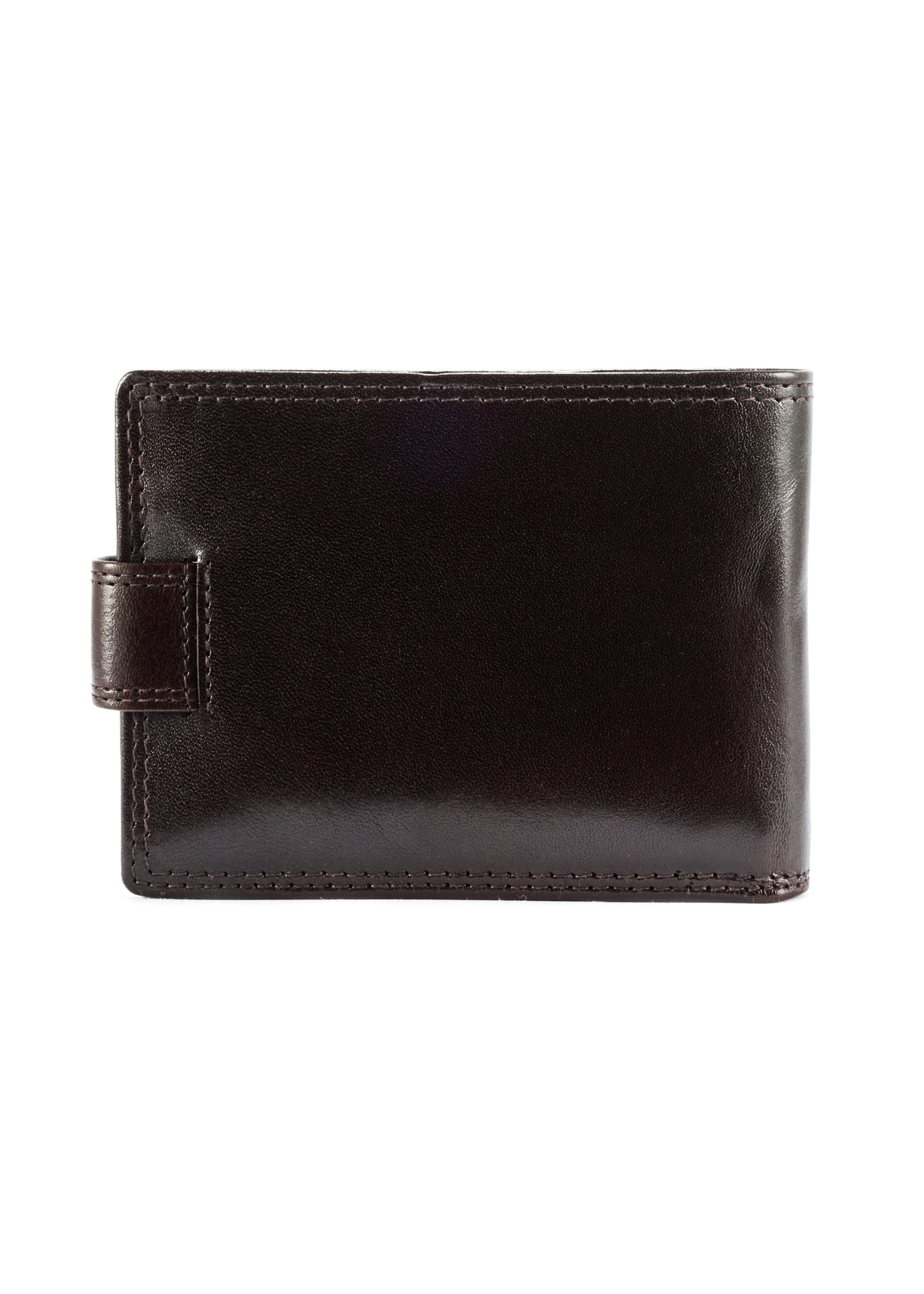 Men's leather wallet in burgundy color PL-134-49(KS), product view from the back on a white background.