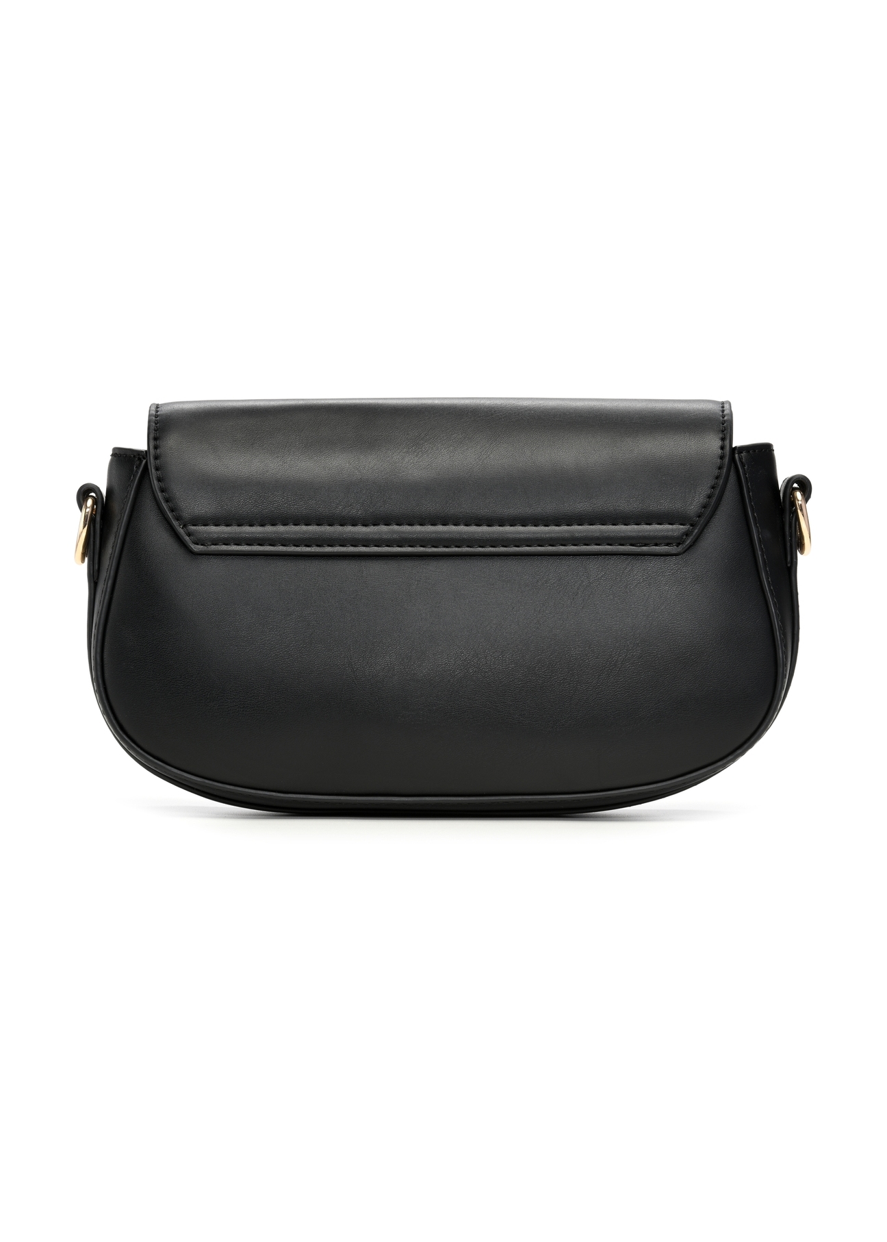 Small black women's handbag TOREC-1264-99(Z26), product view from the back on a white background.