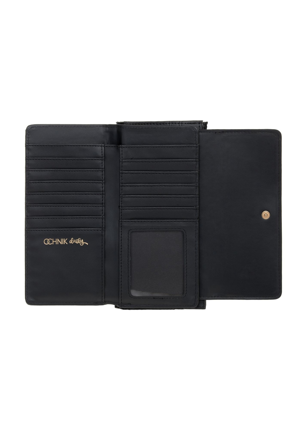 Large black women's wallet with embossing POREC-0347-99(Z24)-04