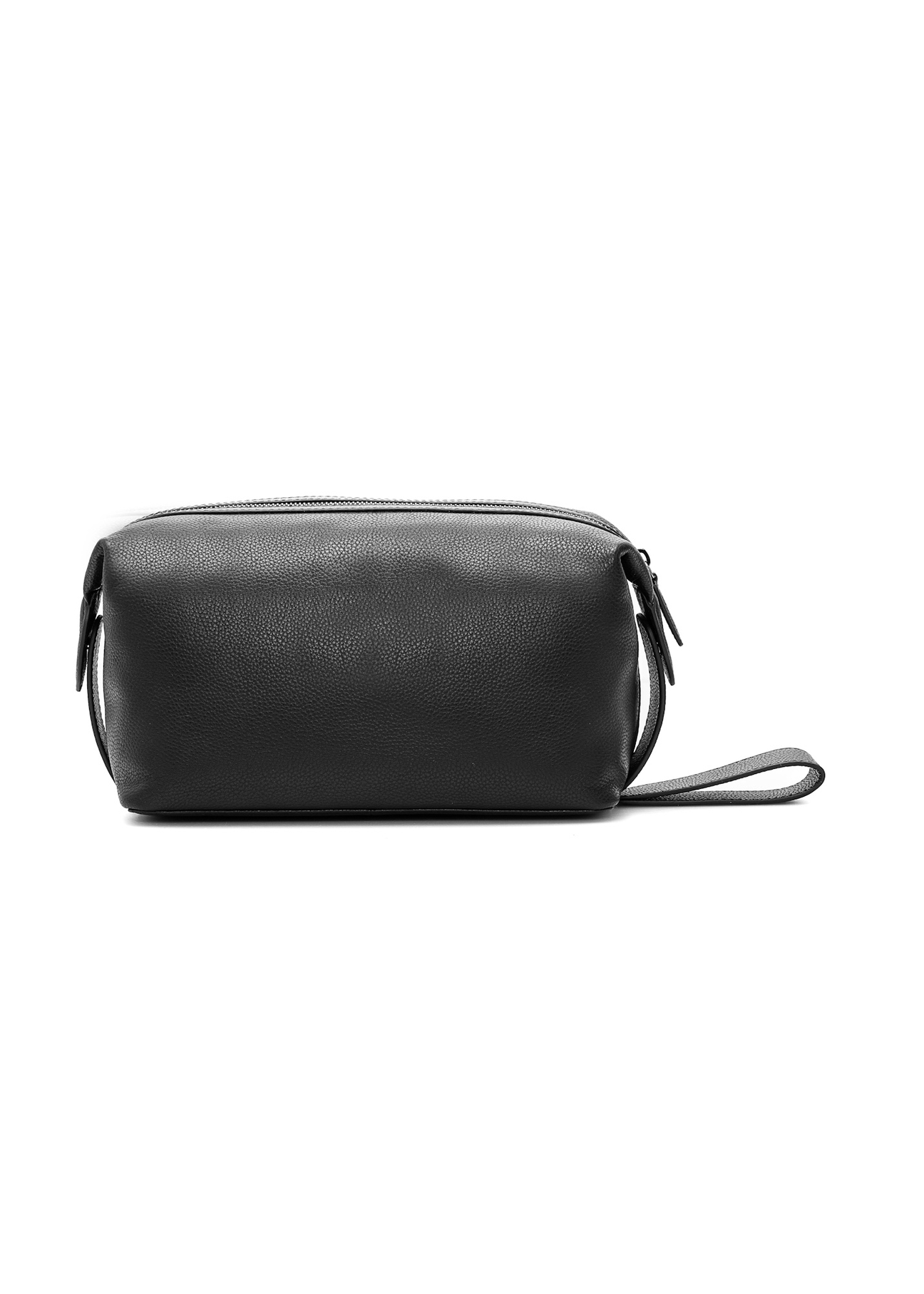 Large black men's cosmetic bag TORMS-0475-99(Z25), back view of the product on a white background.