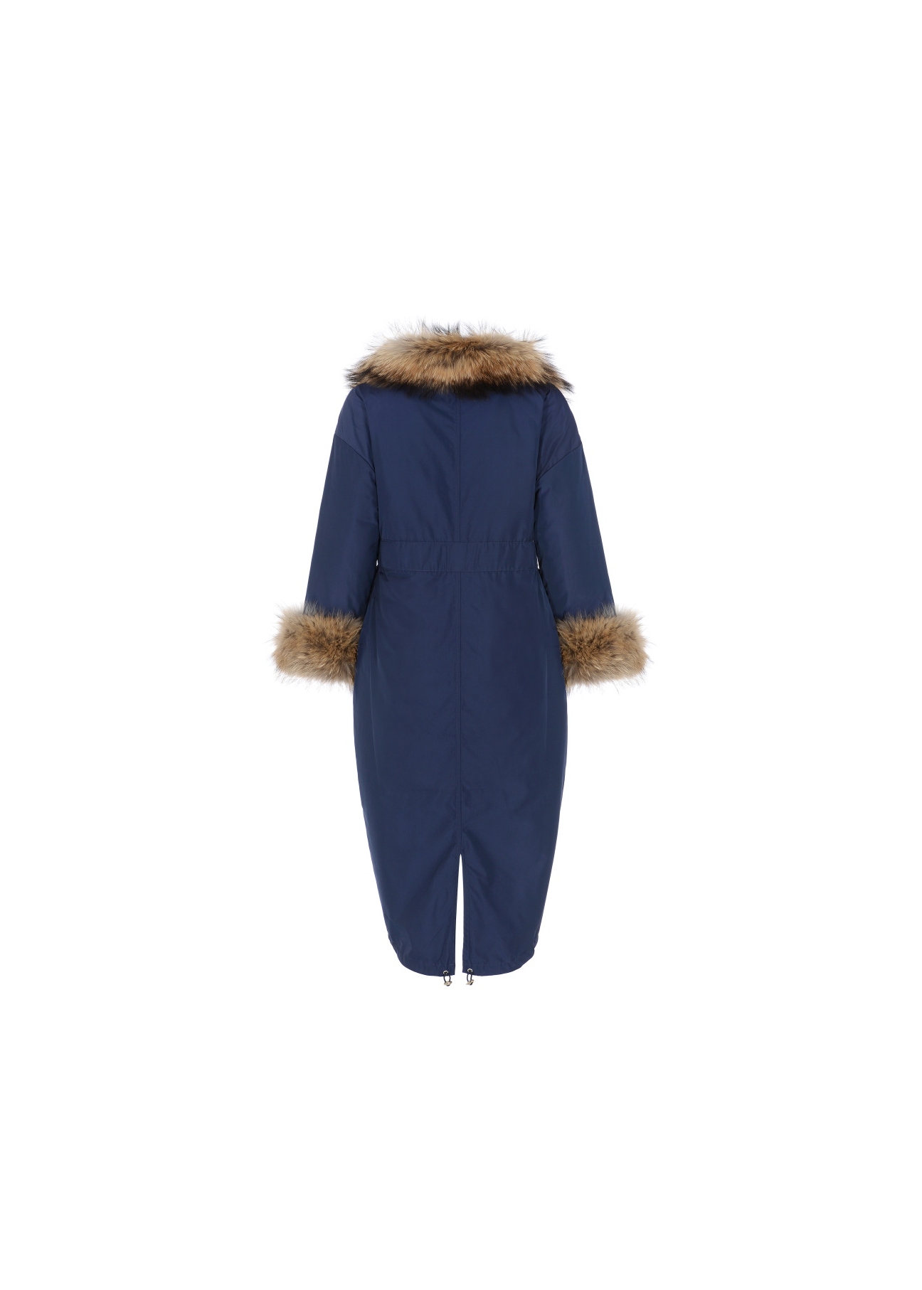 Warm women's jacket with an elongated form KURDT-0155-69(Z21)-05