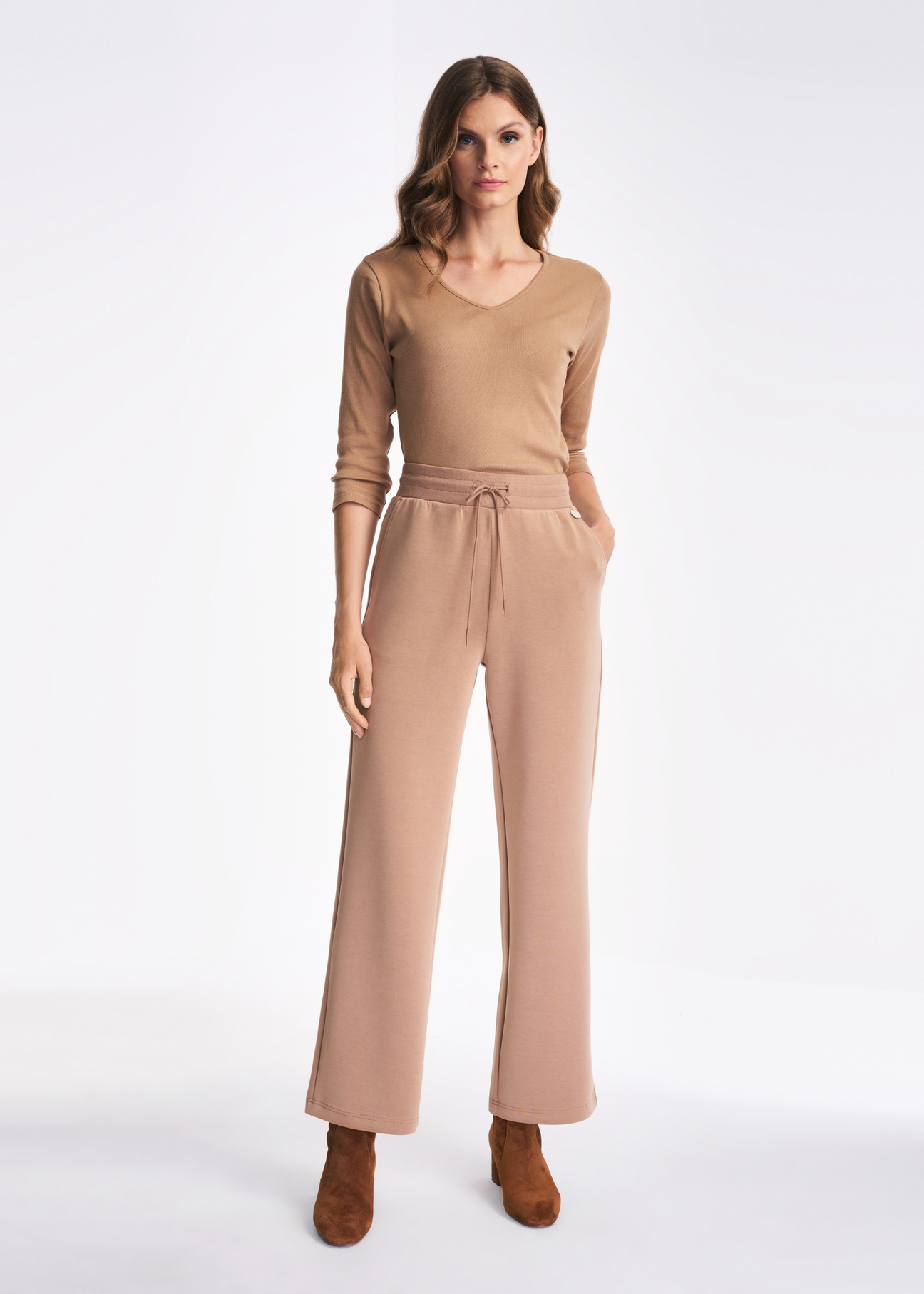 Women's wide sweatpants SPODT-0075-81(Z22)-04