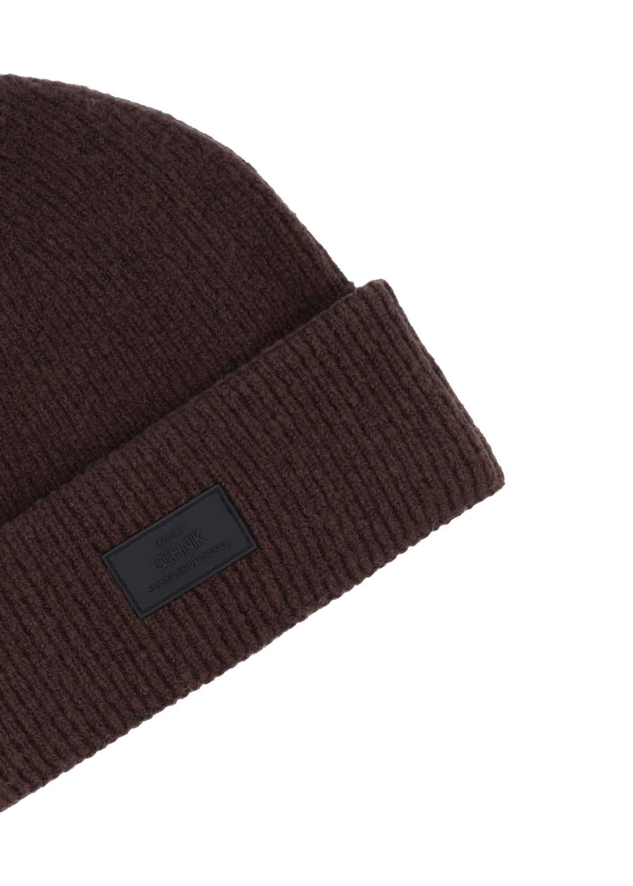 Brown men's cap CZAMT-0070A-1I(Z26), close-up of the product detail on a white background.
