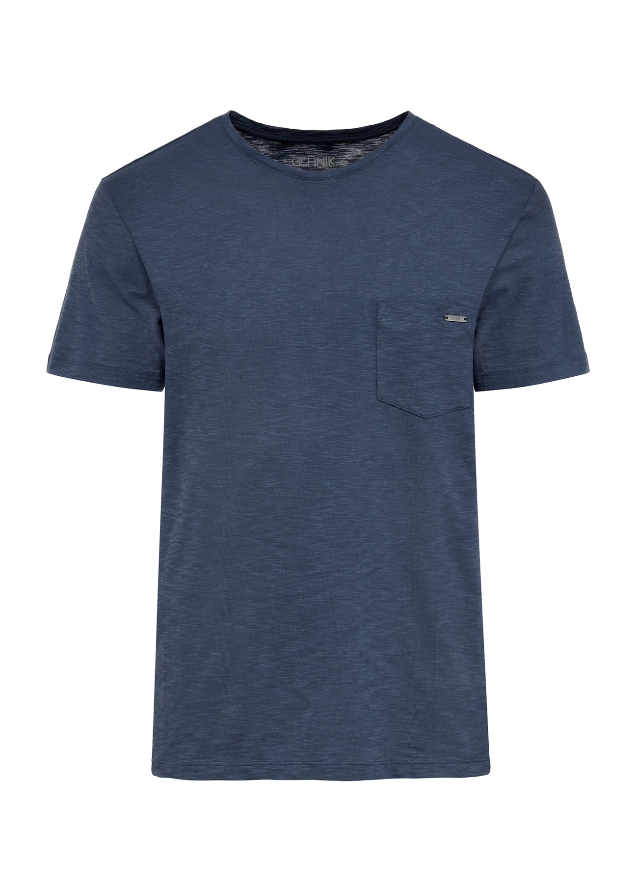 Navy blue cotton men's t-shirt TSHMT-0121-69(W25)-04