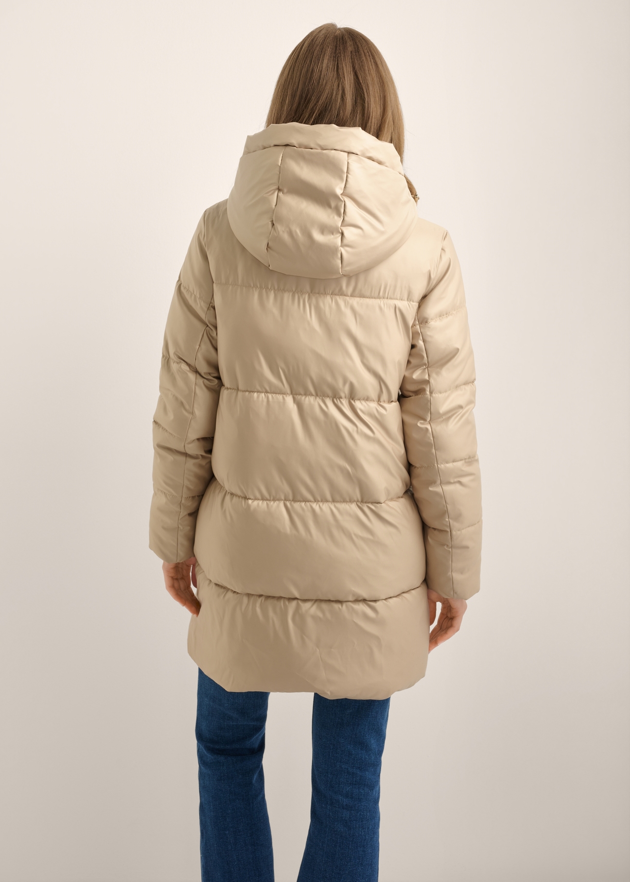 Beige women's winter jacket KURDT-0703-1A(Z26)