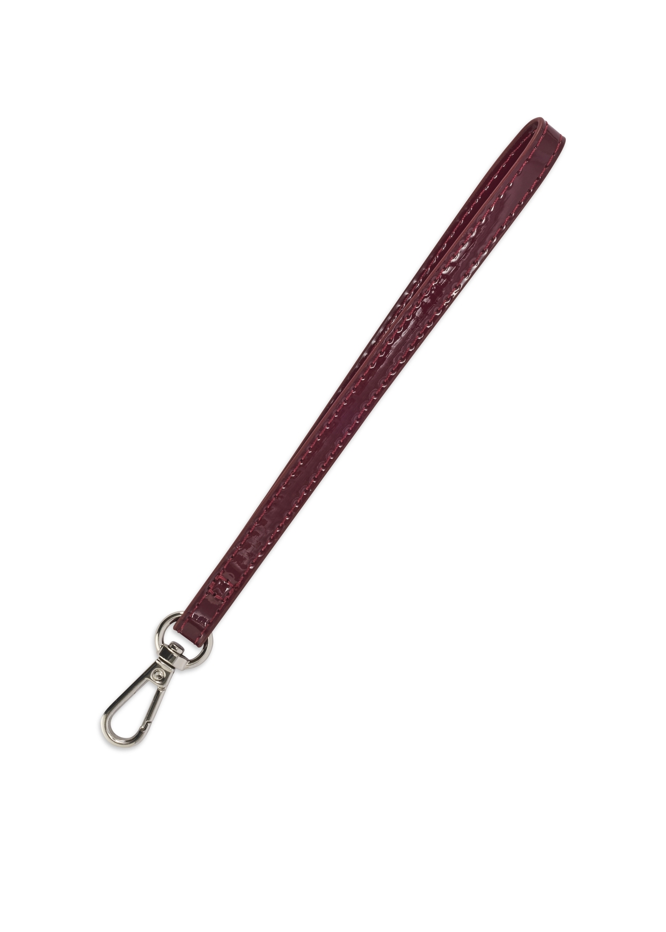 Large burgundy women's wallet POREC-0418-49(Z25), view of the detachable strap of the product on a white background.