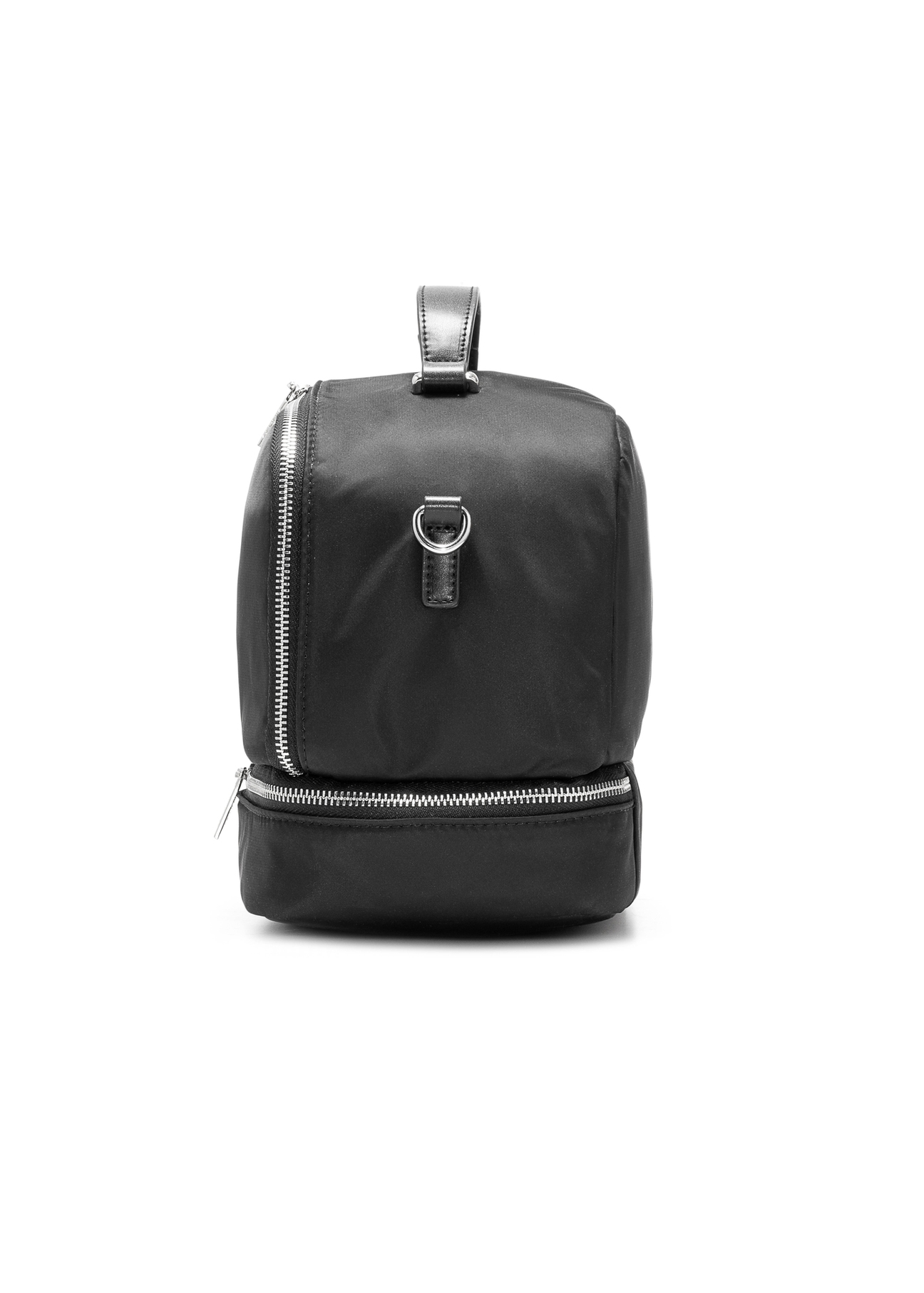 Black lunch bag TOREN-0329-99(Z25), product view from the side on a white background.