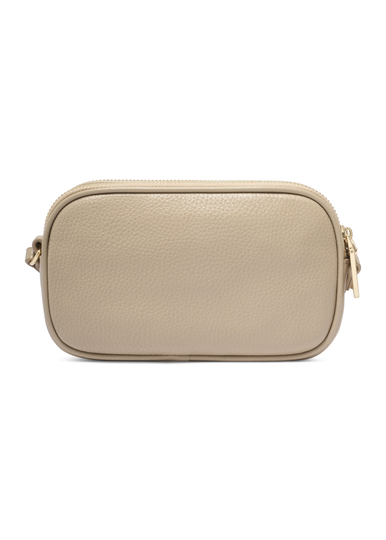 Small beige leather handbag TORES-1152-1B(Z26). Back view on a white background.