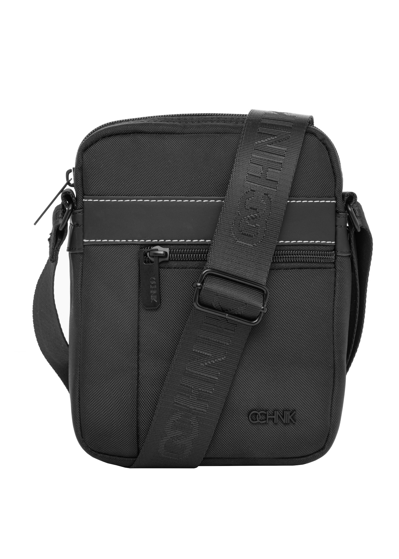 Men's city bag in black TORMN-0423-99(Z26), front product view on a light background.