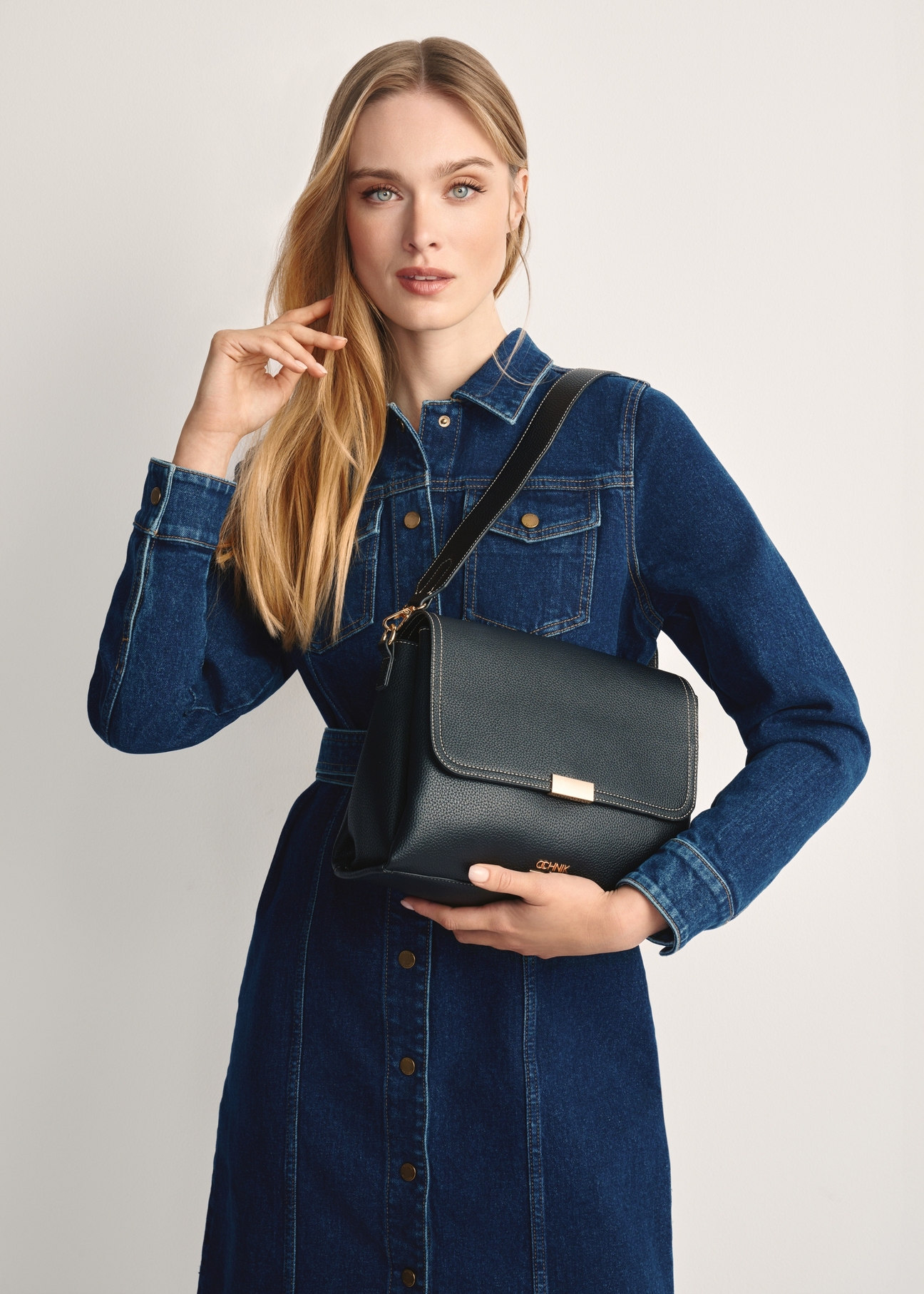 Black women's shoulder bag TOREC-1061-99(Z25)