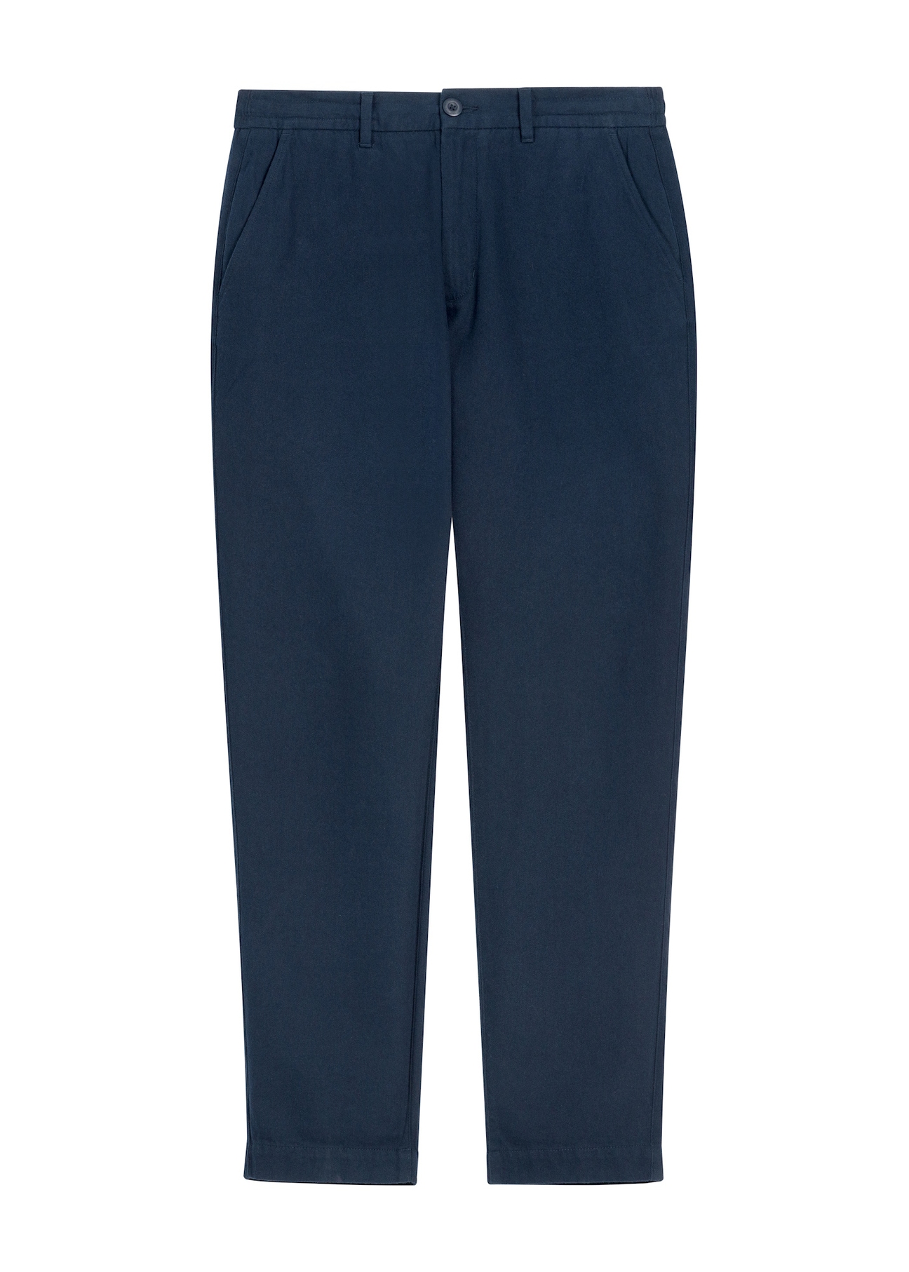 Navy blue men's trousers SPOMT-0120-7E(W26), front product view, on white background.