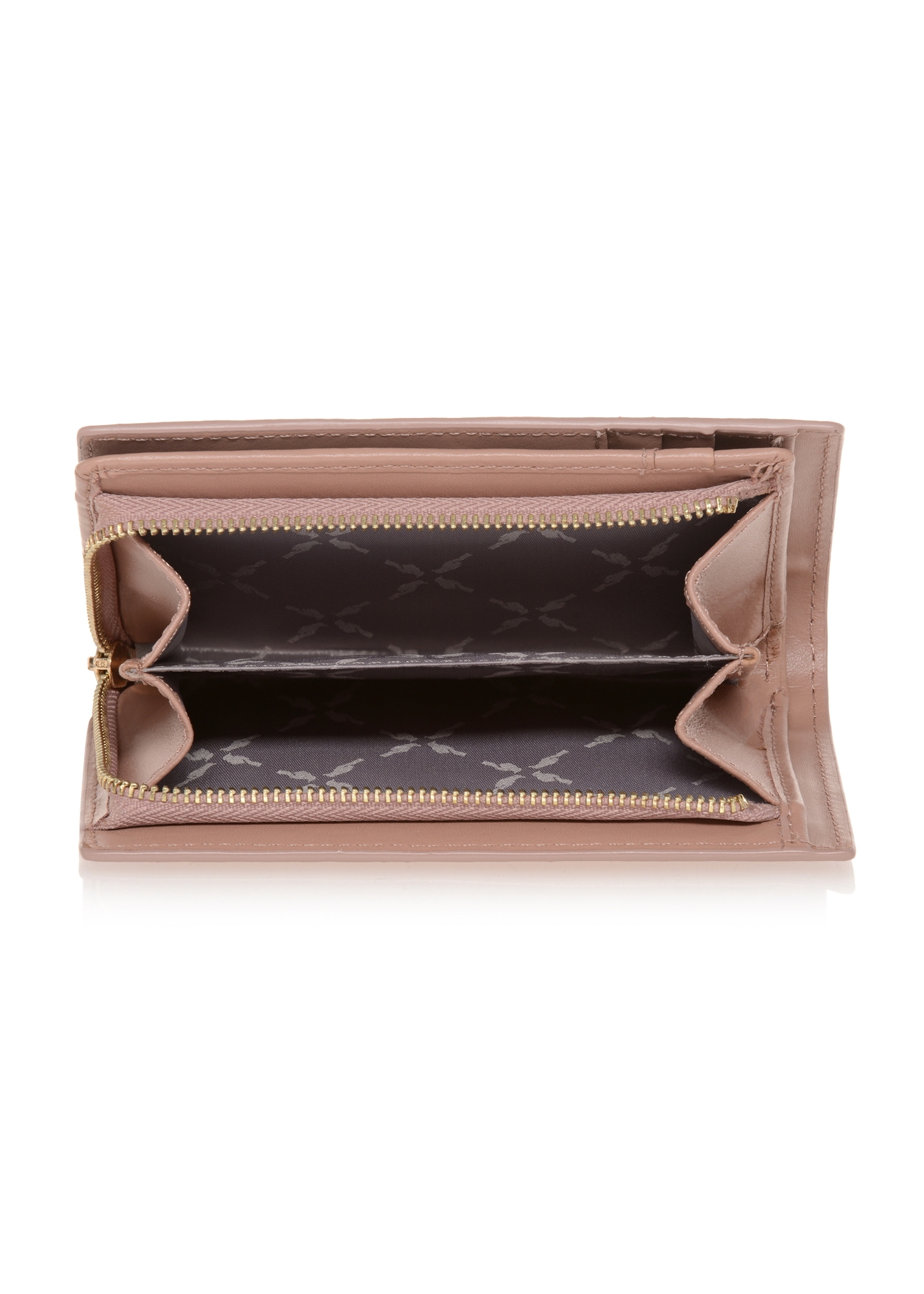 Pink leather women's wallet PORES-0834-31(W23)-05