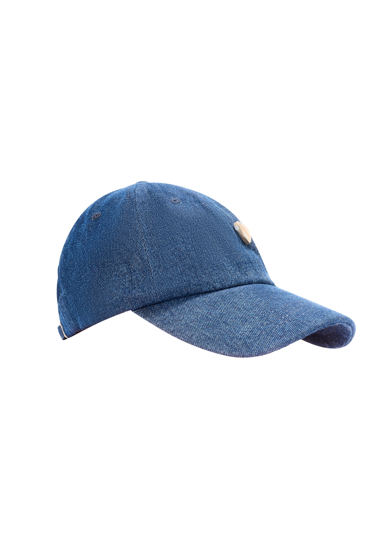 Unisex denim cap CZALT-0017-7H(W26) - side view of the product, on a white background.