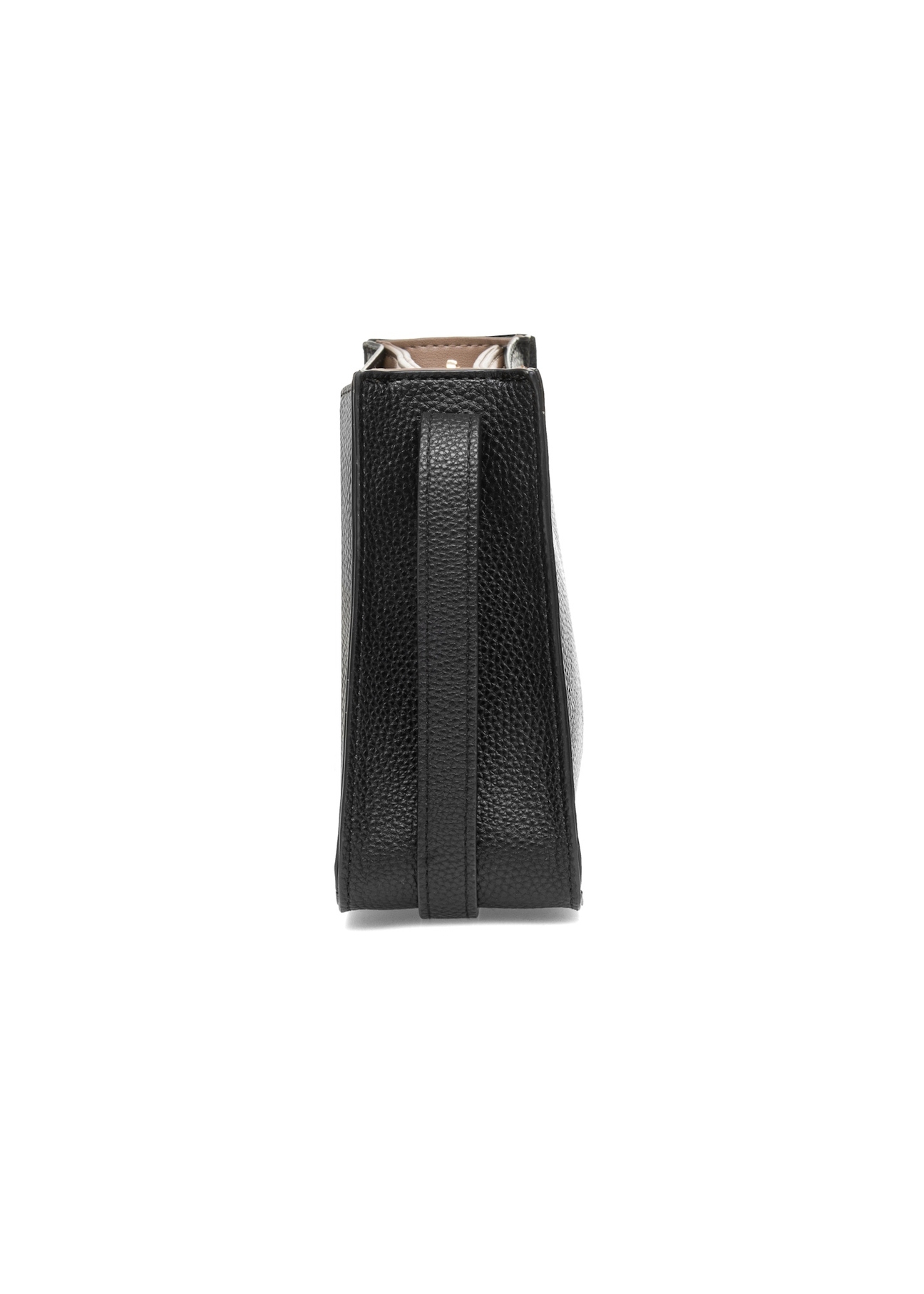 Black small shoulder bag TOREC-1055-99(Z25), side view of the product on a white background.