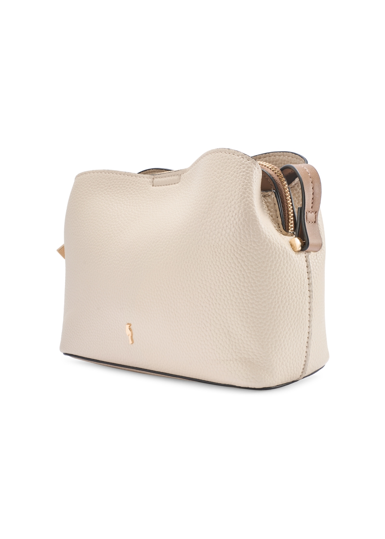 Small cream women's handbag TOREC-0768-0B(W26), diagonal product view on white background.