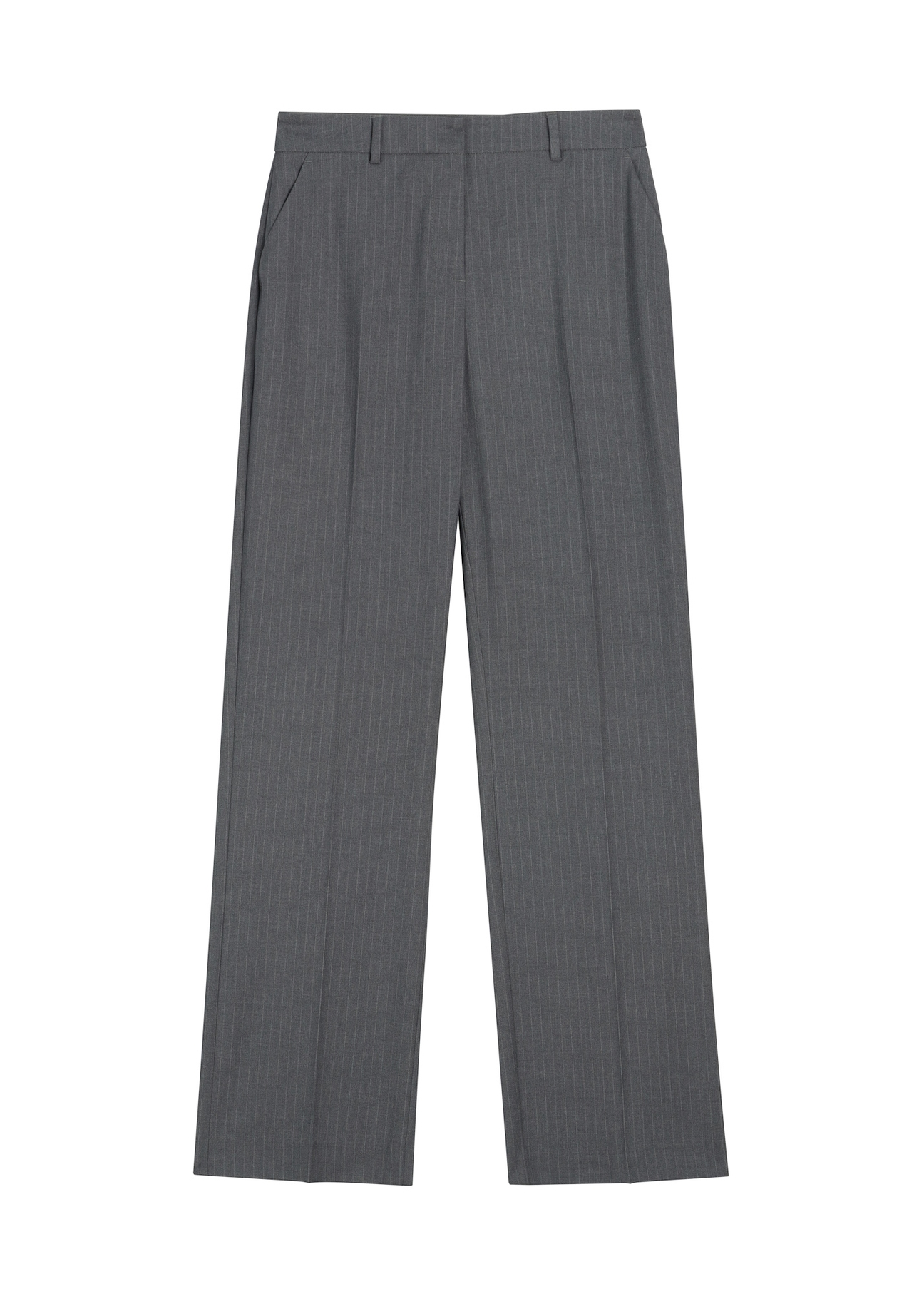 Women's gray trousers with creases SPODT-0125-9D(Z26), front product view on a white background.