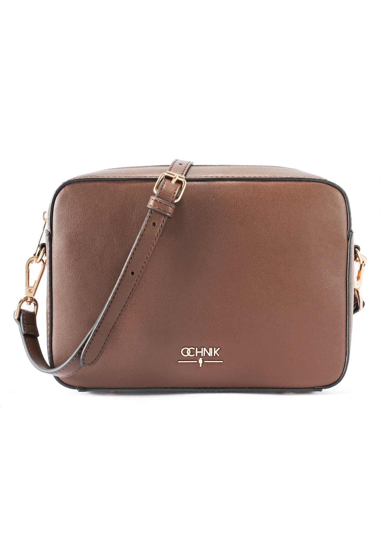 Brown women's handbag TOREC-0003J-89(Z25), product view from the front on a white background.