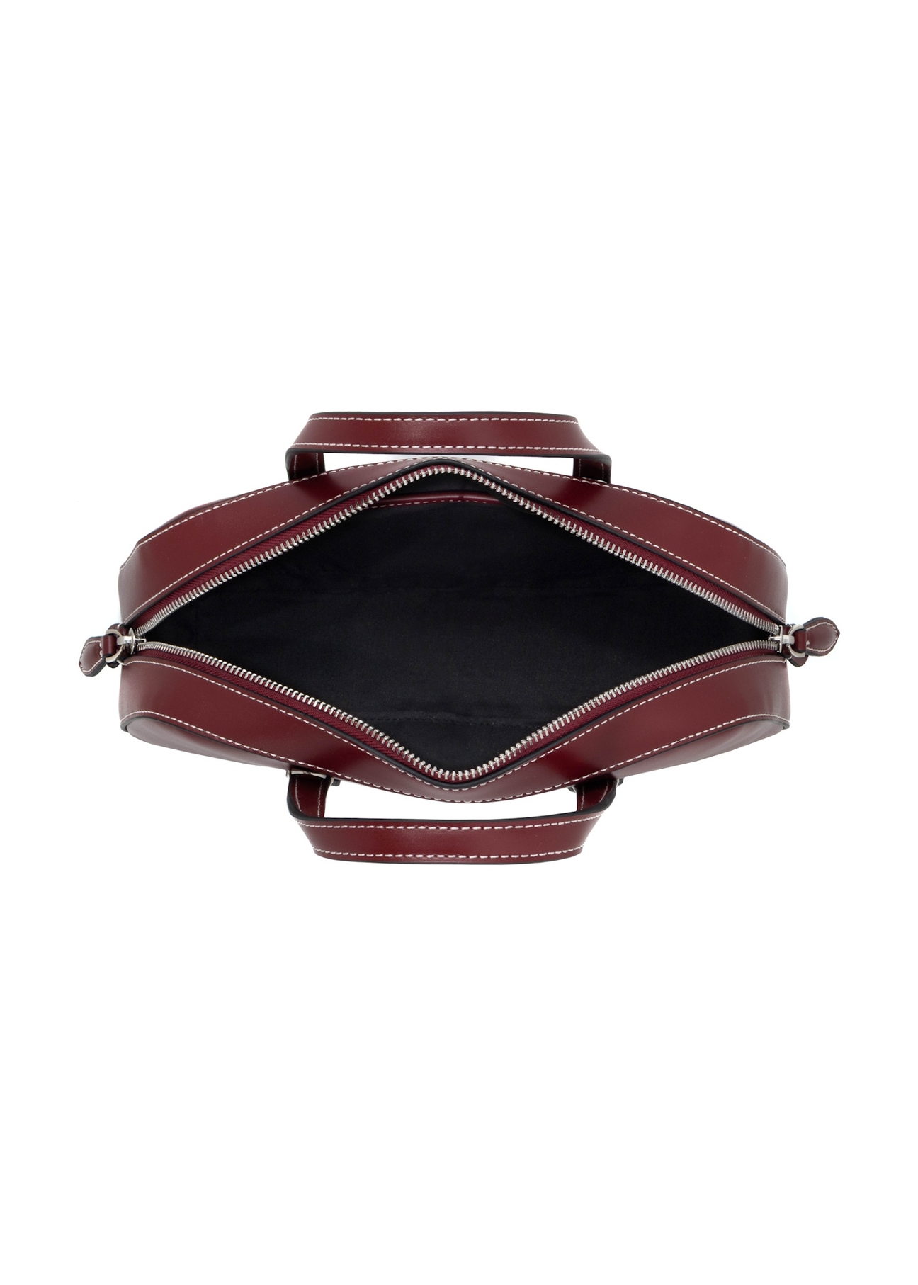 Small dark red women's handbag TOREC-1382-4C(Z26), interior view on a white background.