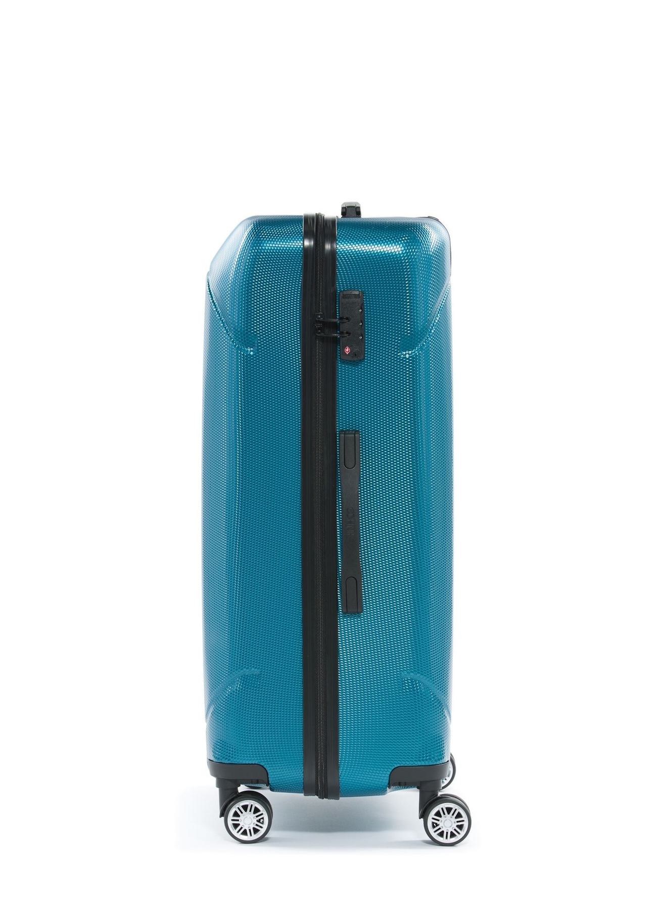 Large suitcase on wheels WALPC-0014-7B-28(W26), side view of the product on a white background.