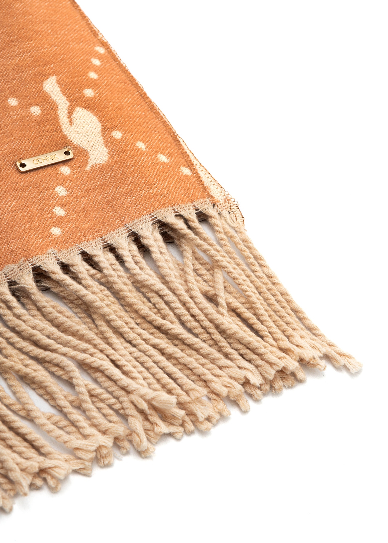 Large double-sided women's scarf SZADT-0160 A-24(Z 25), close-up of the product detail on a white background.