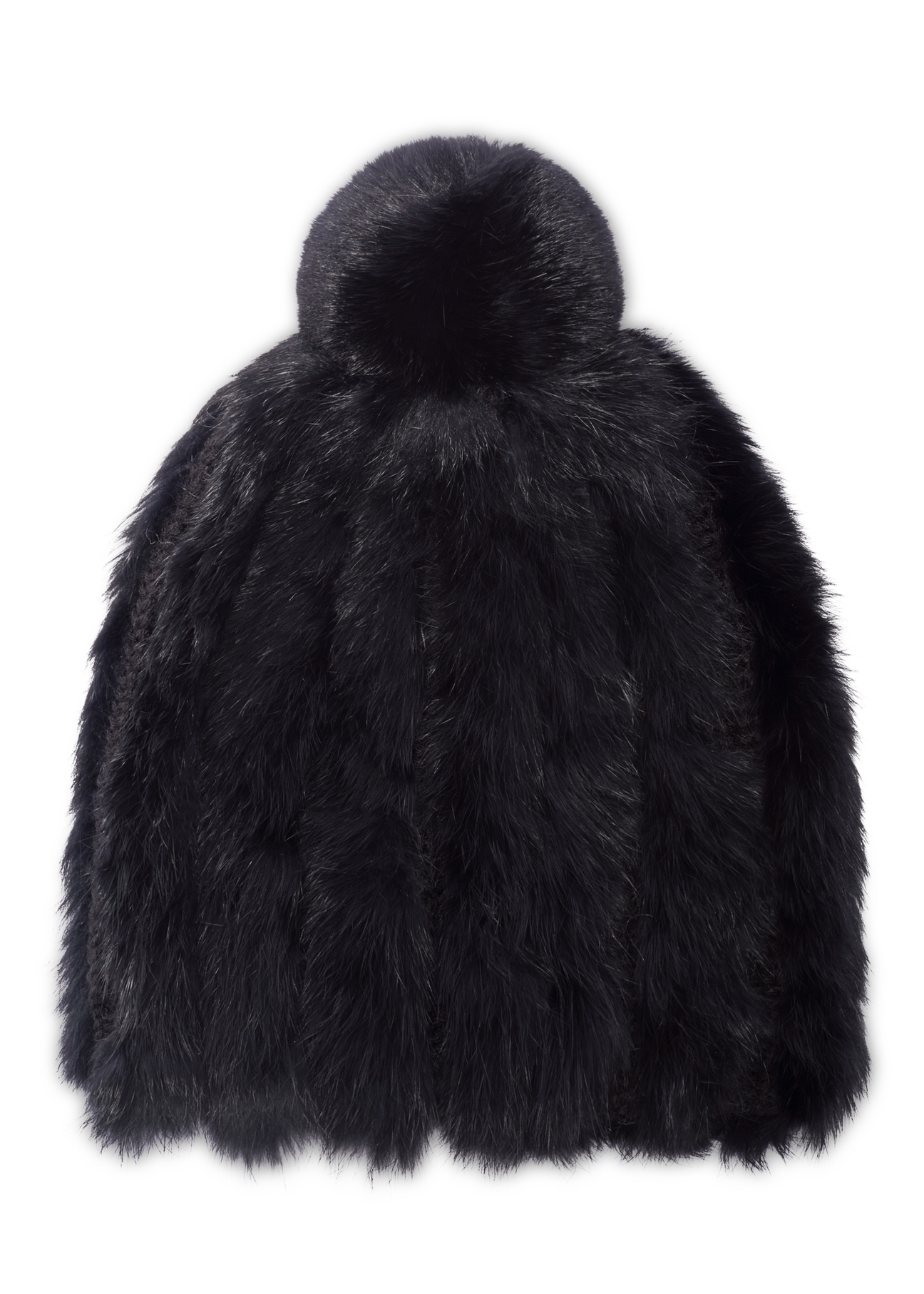 Women's black fur cap CZADF-0034-99(Z26)