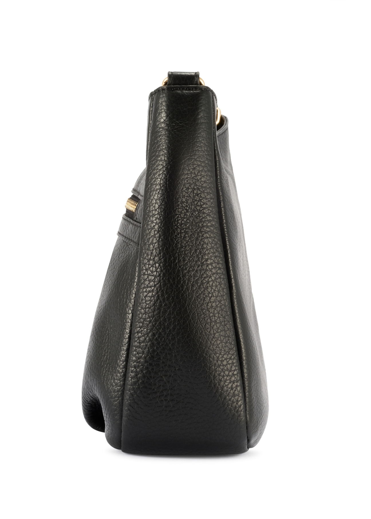 Black women's shoulder bag TORES-1213-9I(W26), product view from the side on a white background.