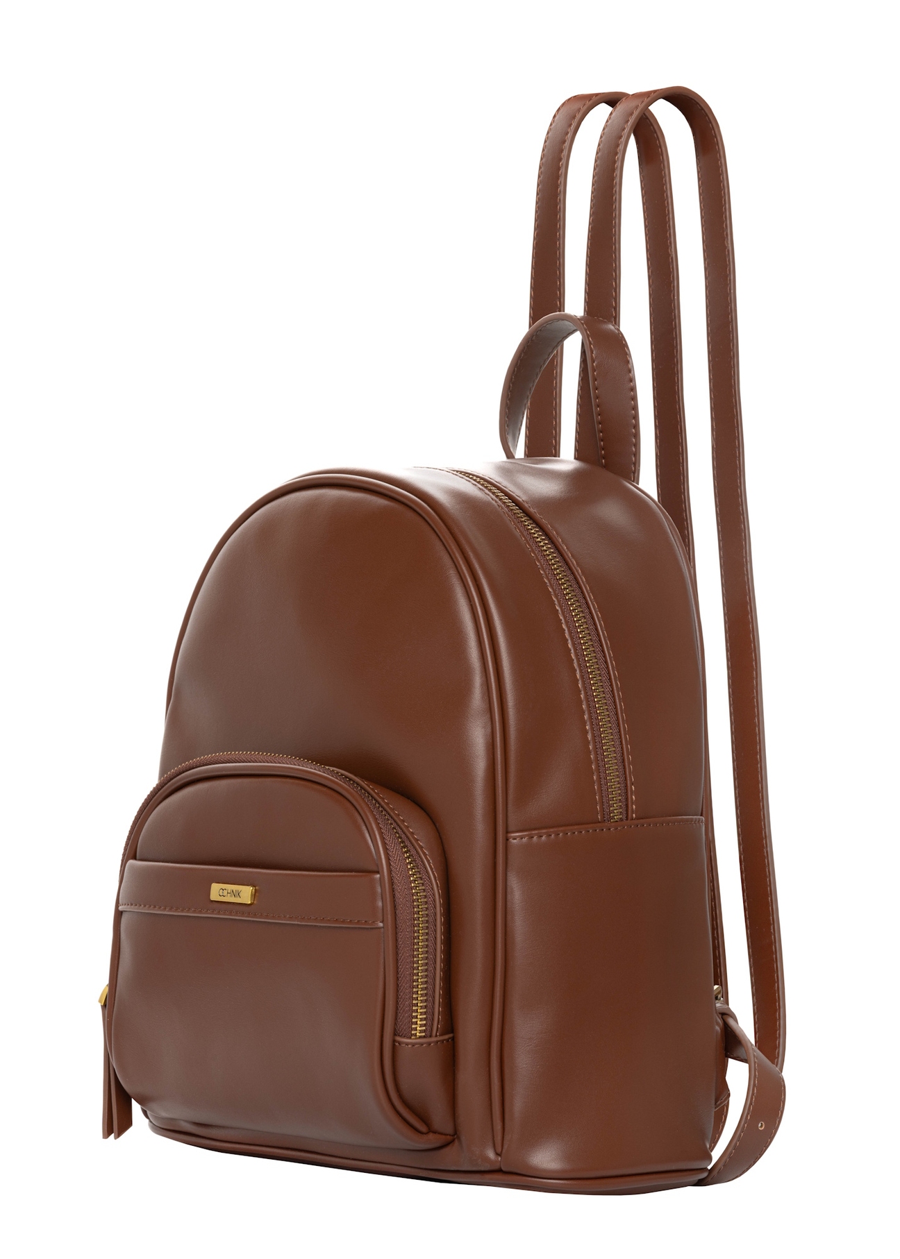 Light brown women's backpack TOREC-1263-1G(Z26), diagonal product view on a light background.