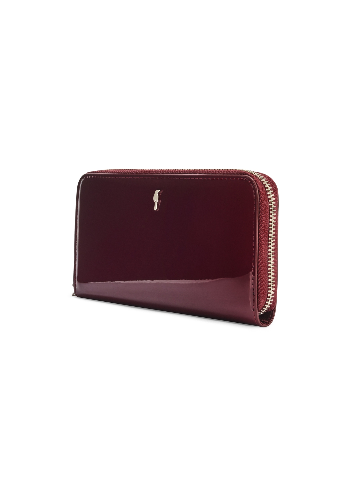 Large burgundy women's wallet POREC-0418-49(Z25), diagonal product view on a white background.