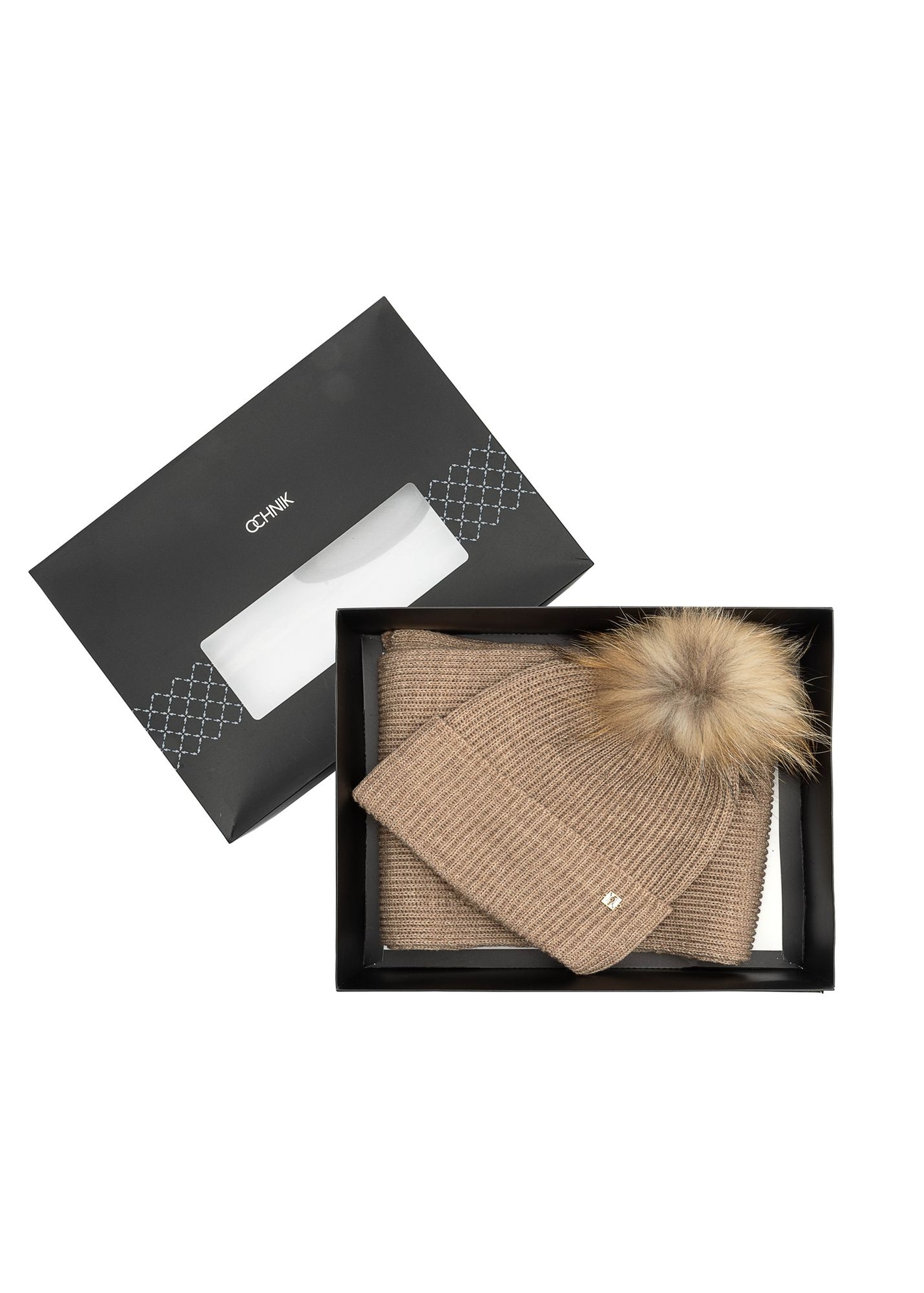 Beige hat and scarf set ZESTD-0001A-81(Z25)