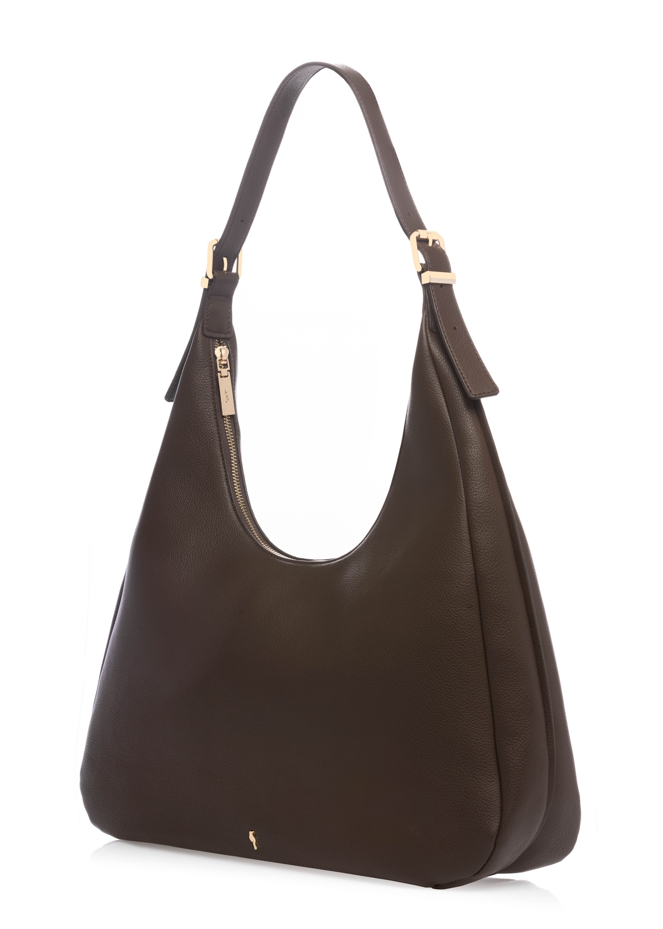 Brown women's shopper handbag TOREC-1238-1I(W26), diagonal product view on a white background.