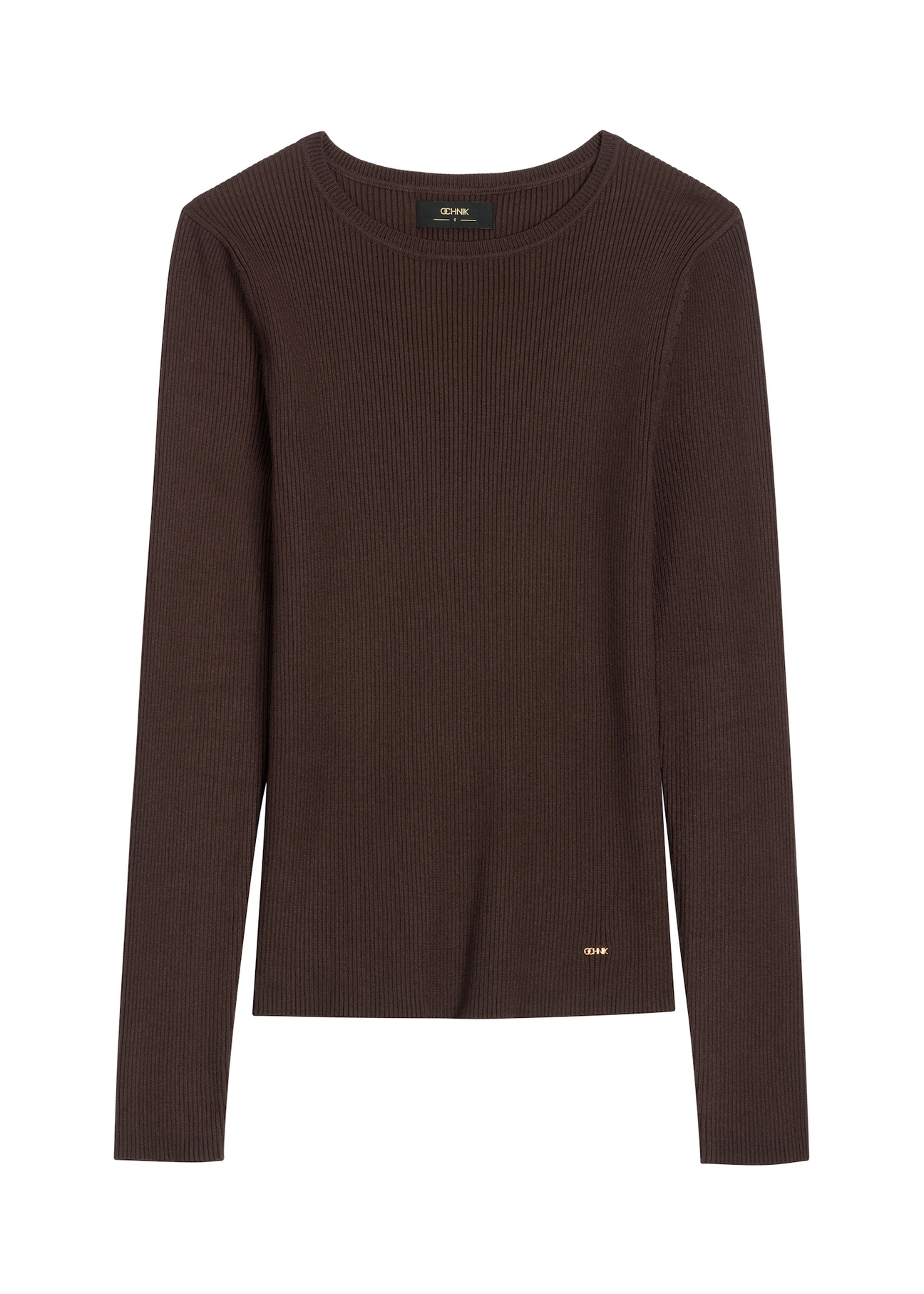 Brown ribbed women's longsleeve LSLDT-0028-1 I(W26)