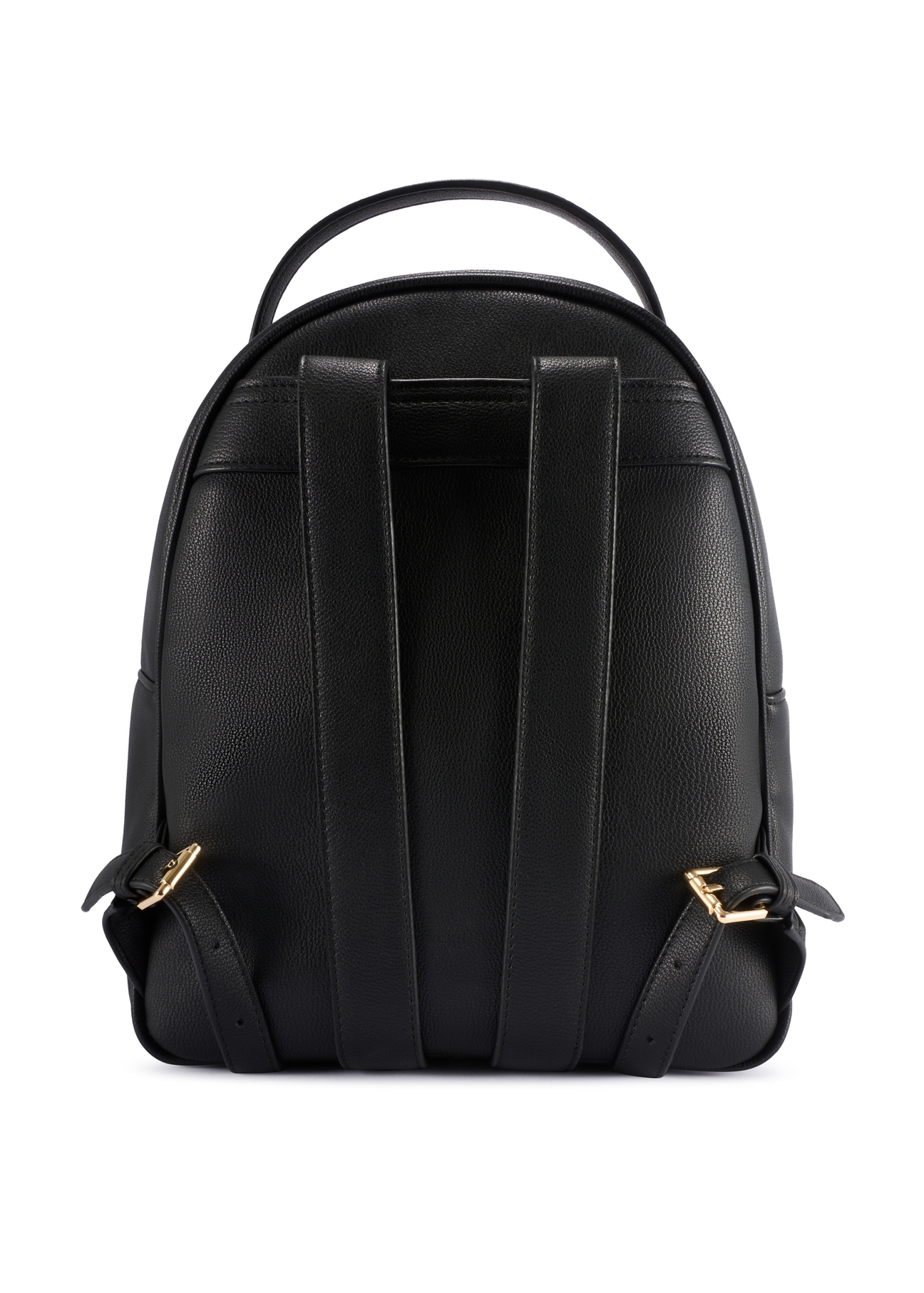 Black medium croco women's backpack TOREC-0920-9G(W26), product view from the back on a white background.