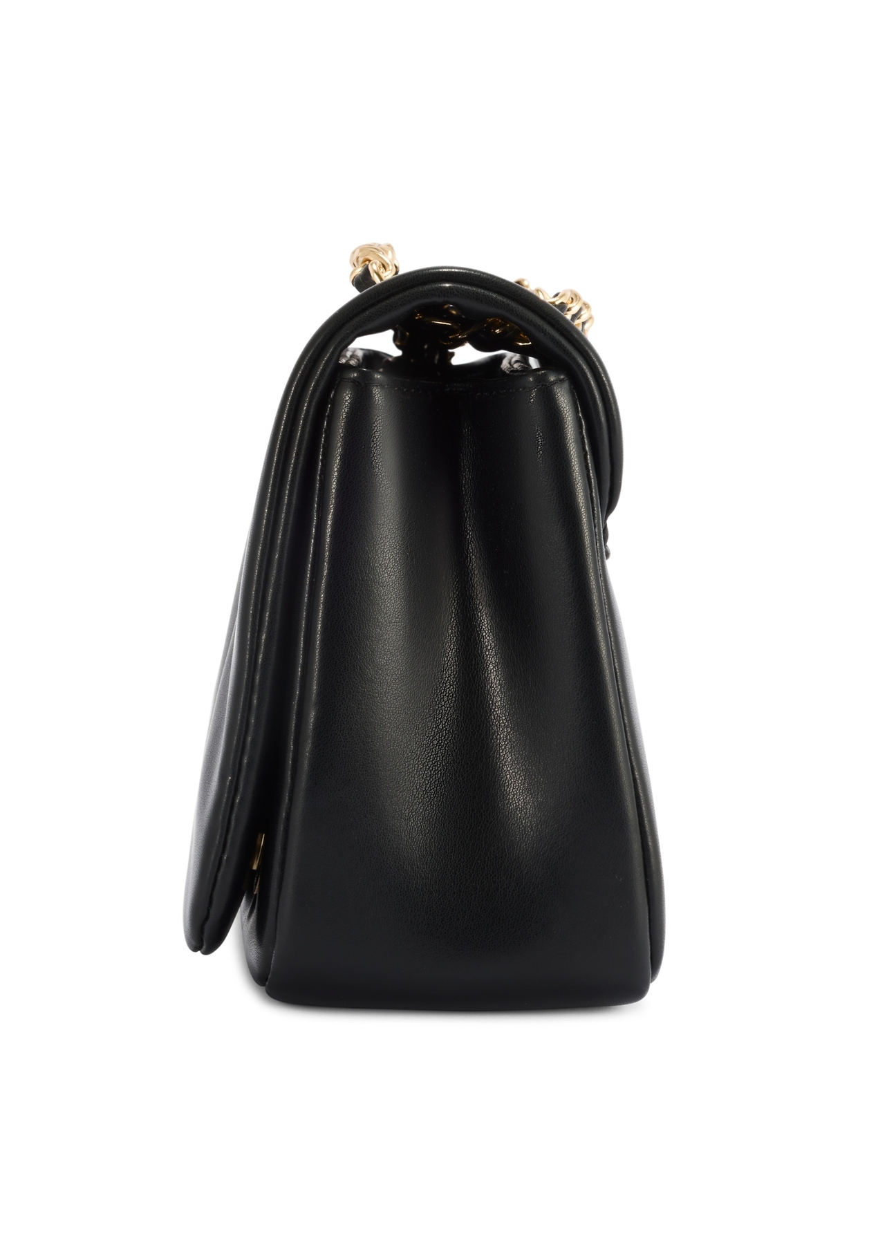 Black women's messenger bag TOREC-1107-99(Z25), product view from the side on a white background.