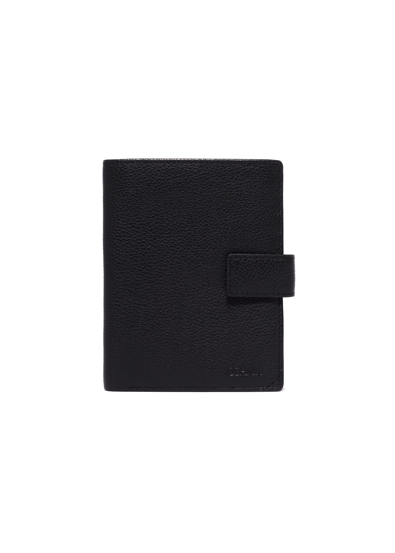 Black men's leather wallet PORMS-0720-99(Z26), front product view on white background.