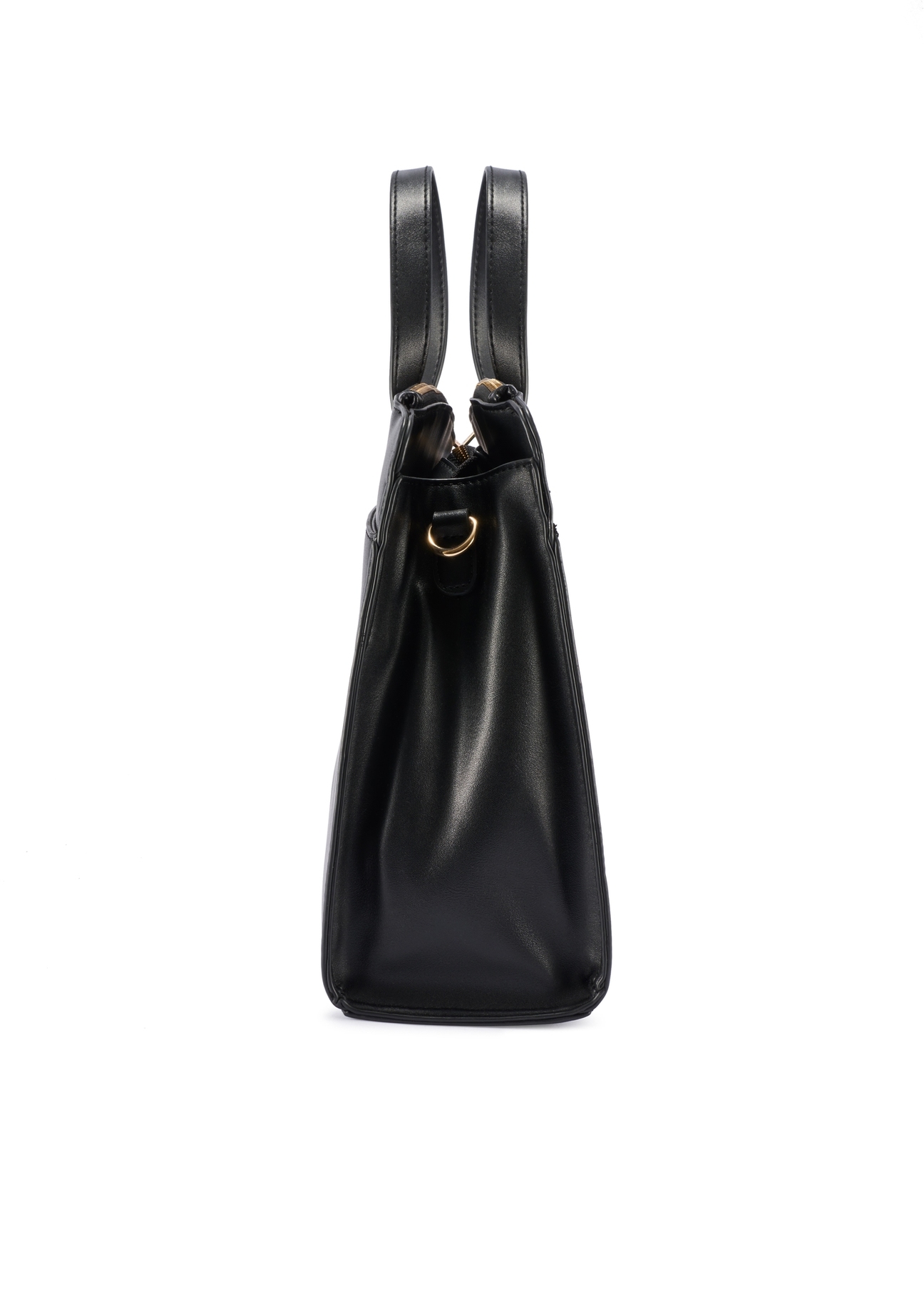 Black women's imitation leather bag TOREC-1143-99(W26), side product view on white background.
