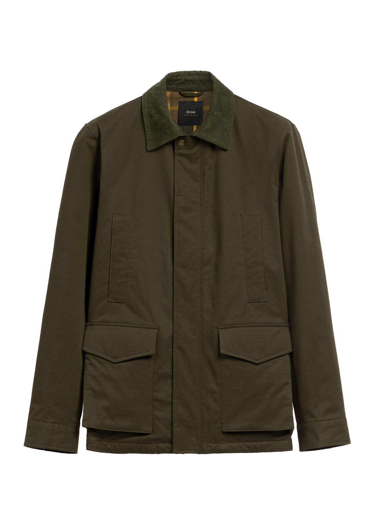 Men's green transitional jacket KURMT-0440-8B(Z26)