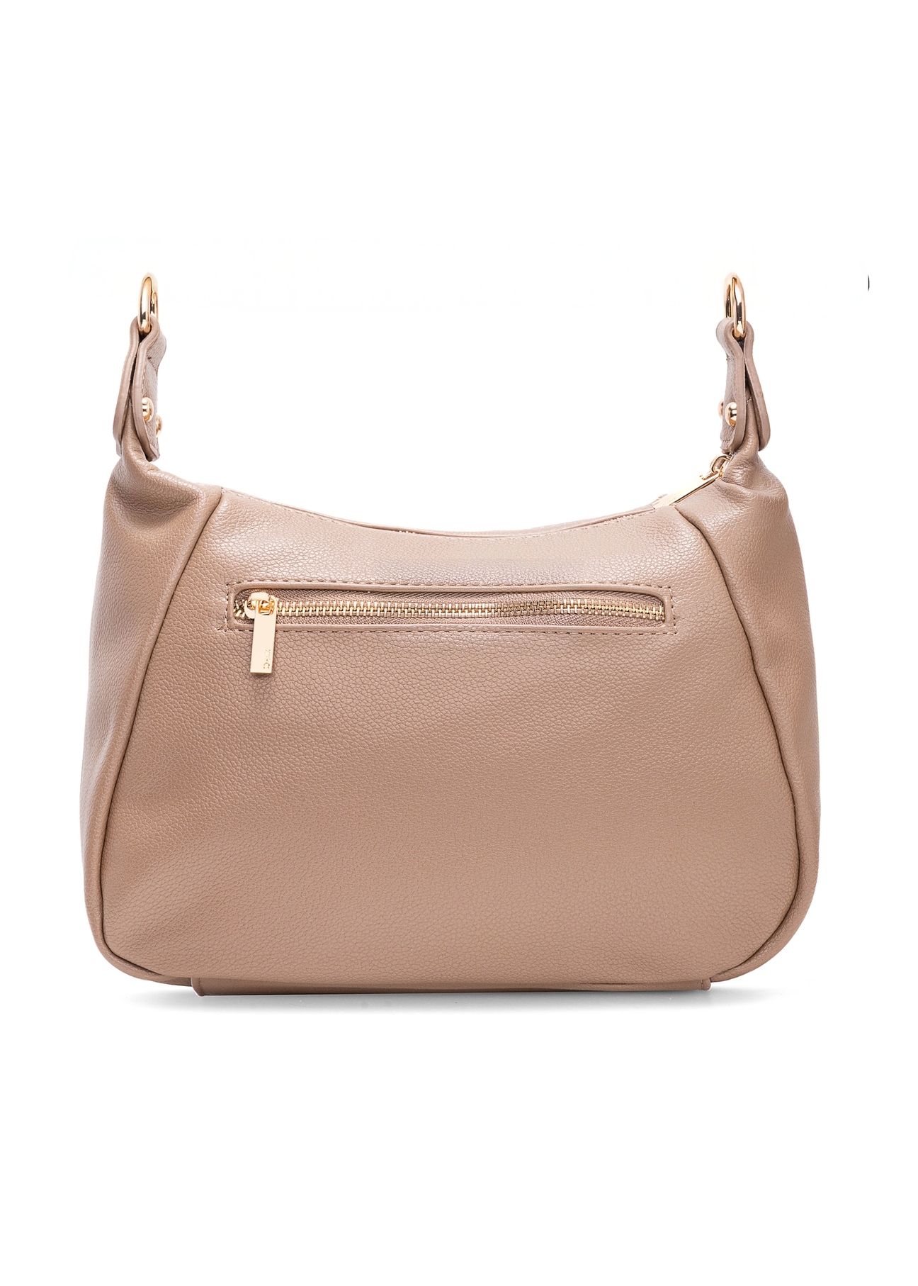 Camel-colored shopper shoulder bag TOREC-0885B-81(Z25), product view from the back on a white background.