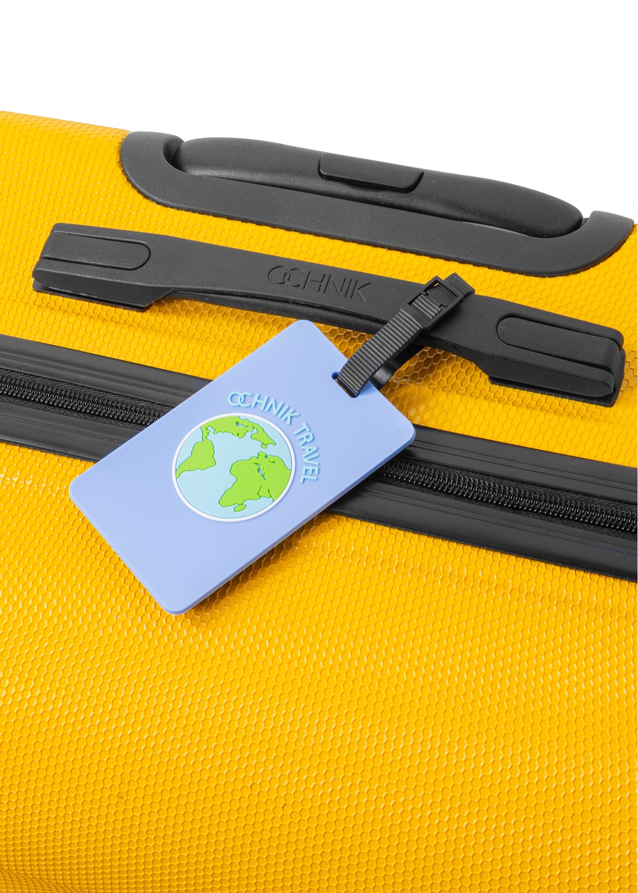 Luggage tag AW-012-0009-61(W25), product view on a suitcase on a white background.